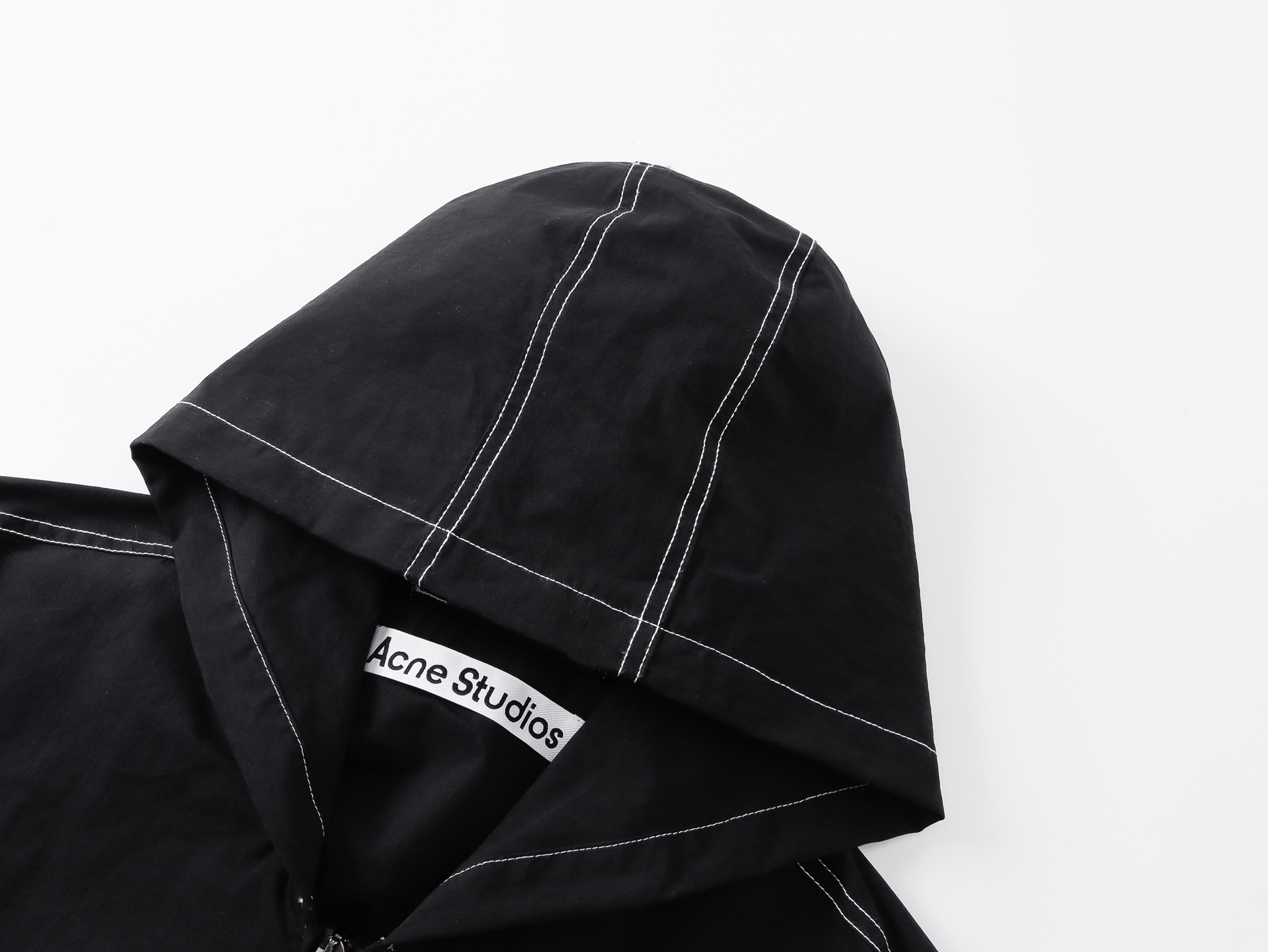 Acne Studios 后背1996字母明线拉链连帽外套 夹克 长袖 秋冬 黑色 B2