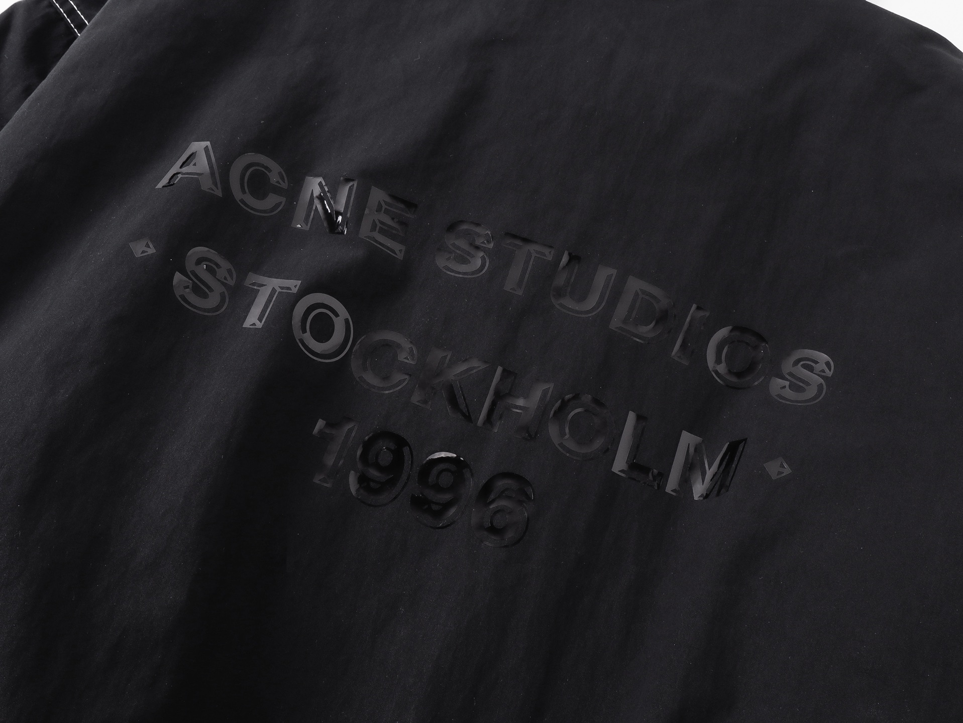Acne Studios 后背1996字母明线拉链连帽外套 夹克 长袖 秋冬 黑色 B2