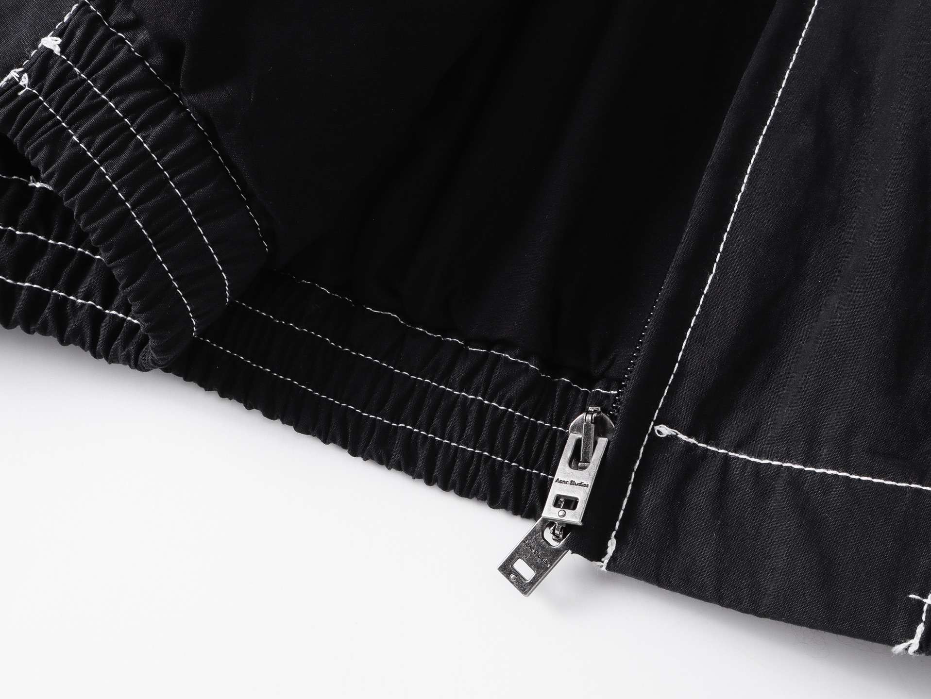 Acne Studios 后背1996字母明线拉链连帽外套 夹克 长袖 秋冬 黑色 B2