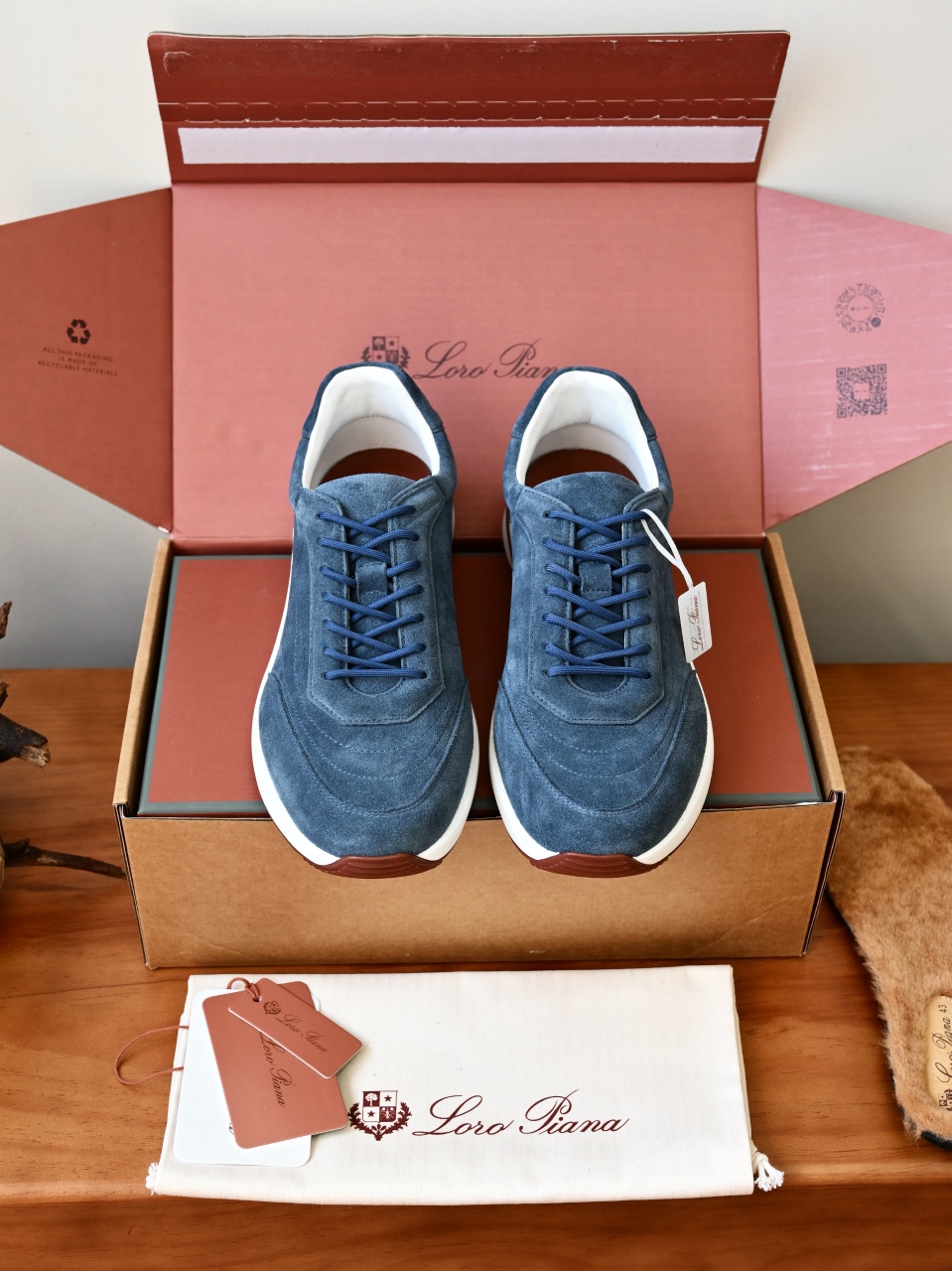 Loro Piana LP Men’s Comfortable Low-Top Casual Shoes (Suede) -LP2651-C0
