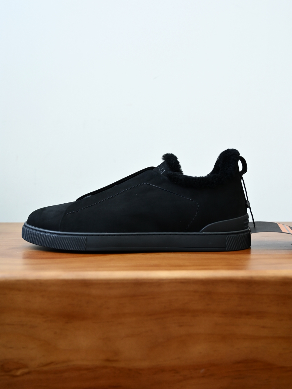 ZE2617-5M-Zegna Triple-Elastic Slip-On-Premium Suede Leather-Plush Shearling-Lined-C0 麂皮加绒