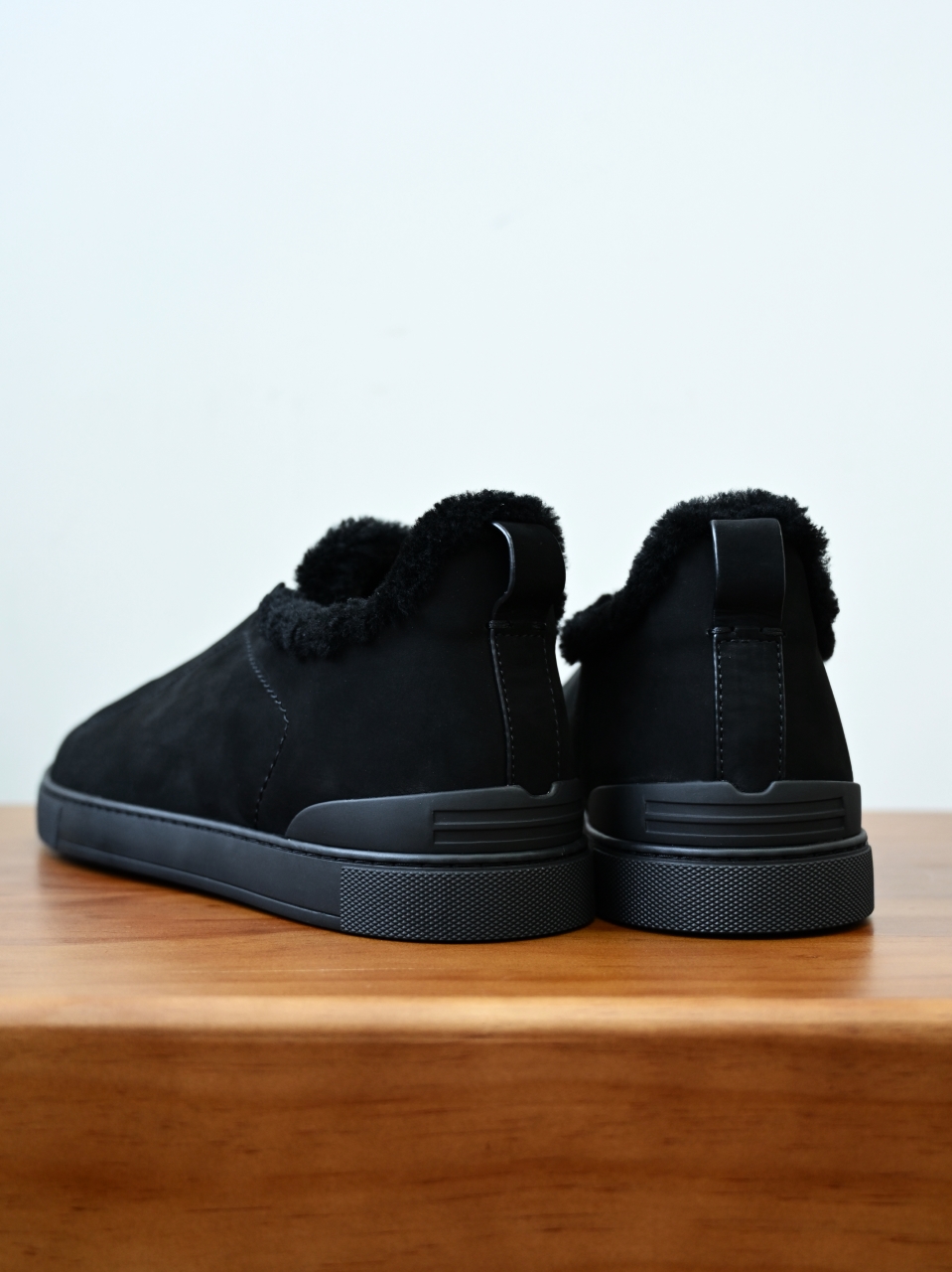 ZE2617-5M-Zegna Triple-Elastic Slip-On-Premium Suede Leather-Plush Shearling-Lined-C0 麂皮加绒