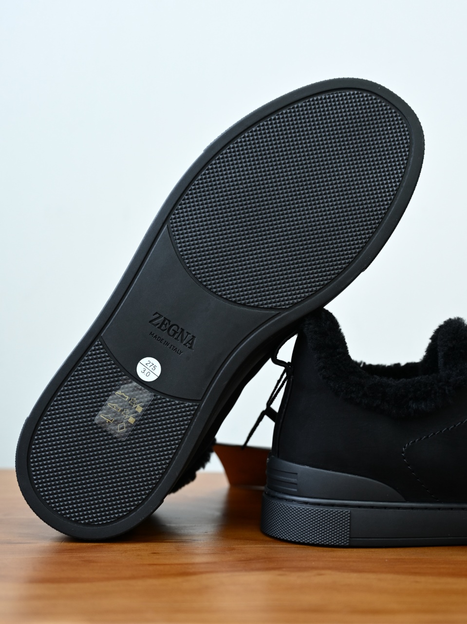 ZE2617-5M-Zegna Triple-Elastic Slip-On-Premium Suede Leather-Plush Shearling-Lined-C0 麂皮加绒