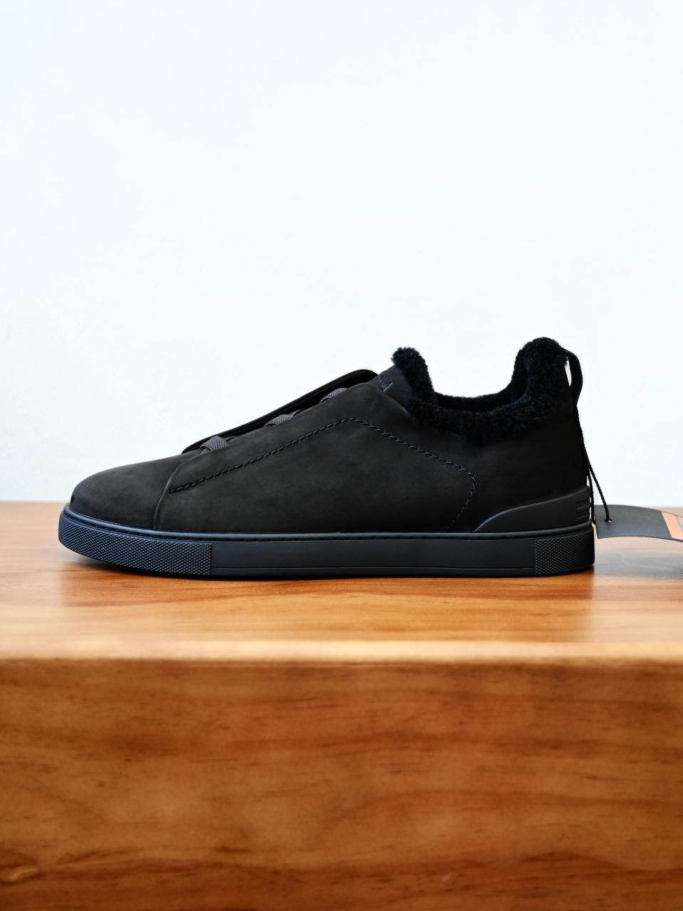 ZE2617-5M-Zegna Triple-Elastic Slip-On-Premium Suede Leather-Plush Shearling-Lined-C0 麂皮加绒