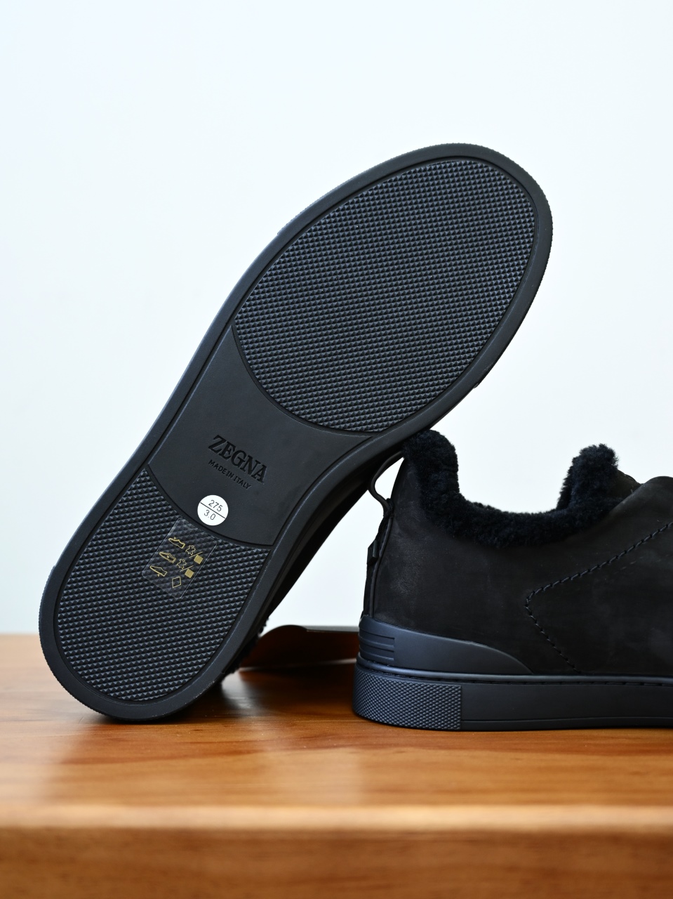 ZE2617-5M-Zegna Triple-Elastic Slip-On-Premium Suede Leather-Plush Shearling-Lined-C0 麂皮加绒