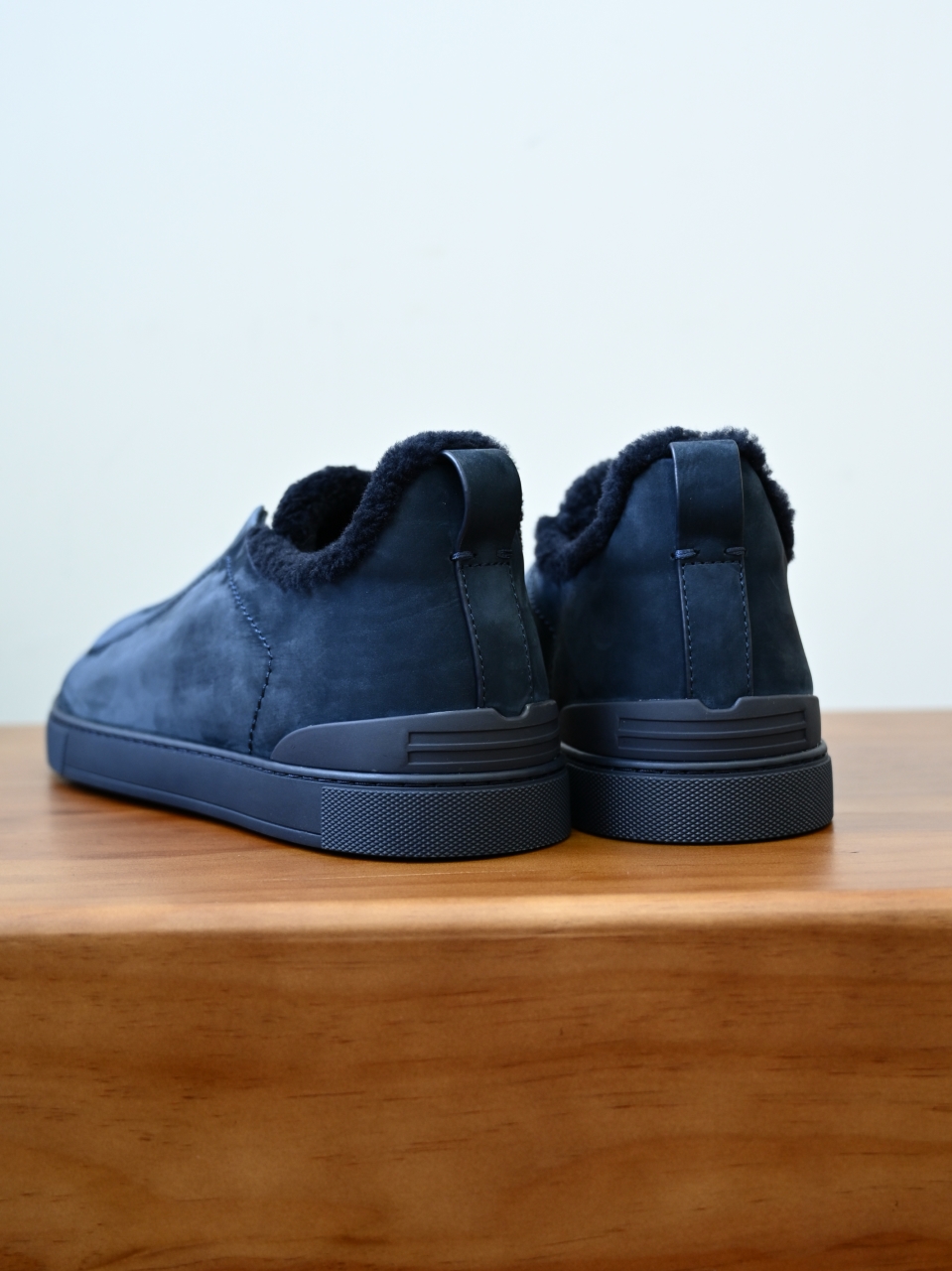 ZE2617-5M-Zegna Triple-Elastic Slip-On-Premium Suede Leather-Plush Shearling-Lined-C0 麂皮加绒