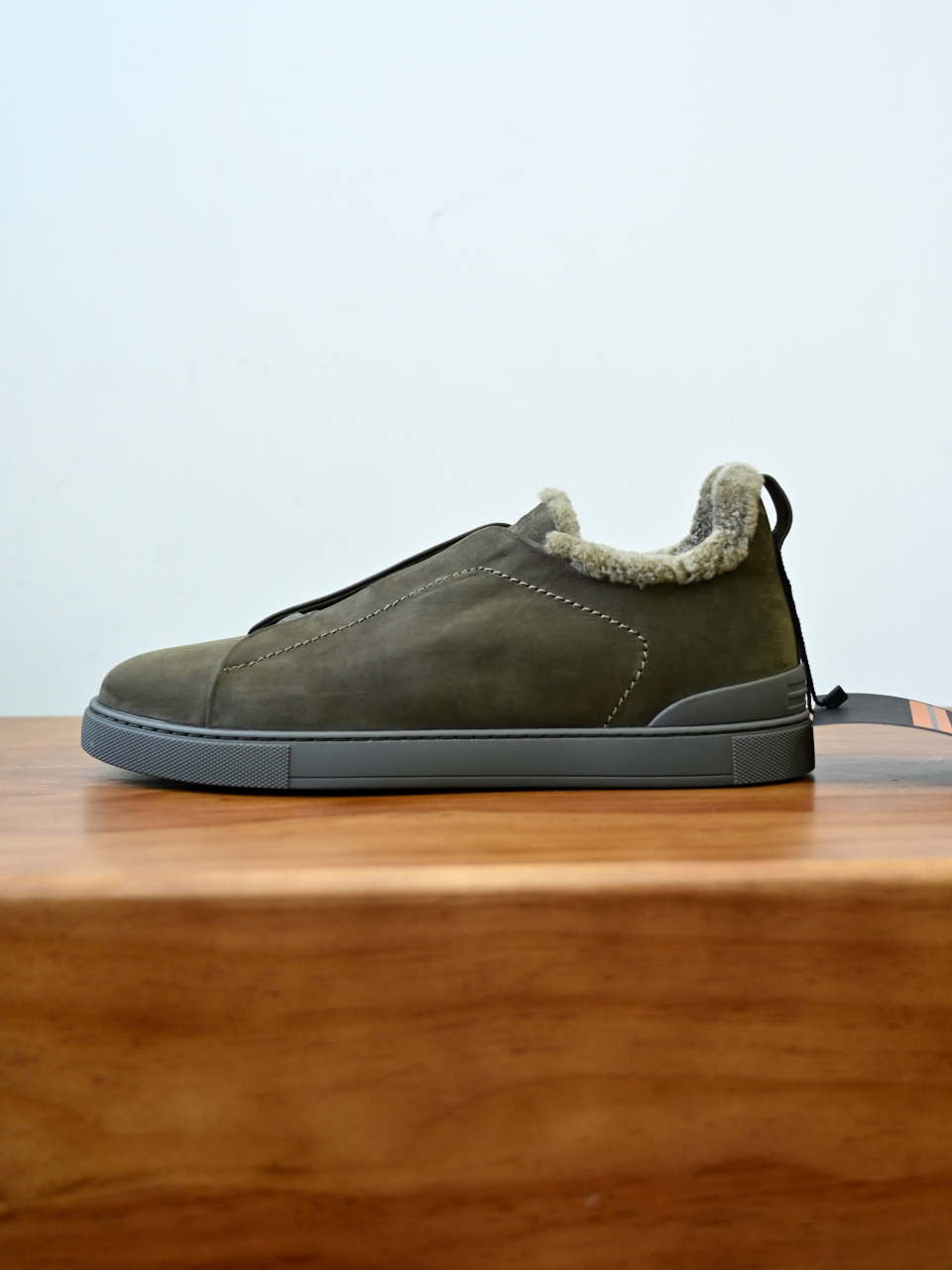 ZE2617-5M-Zegna Triple-Elastic Slip-On-Premium Suede Leather-Plush Shearling-Lined-C0 麂皮加绒