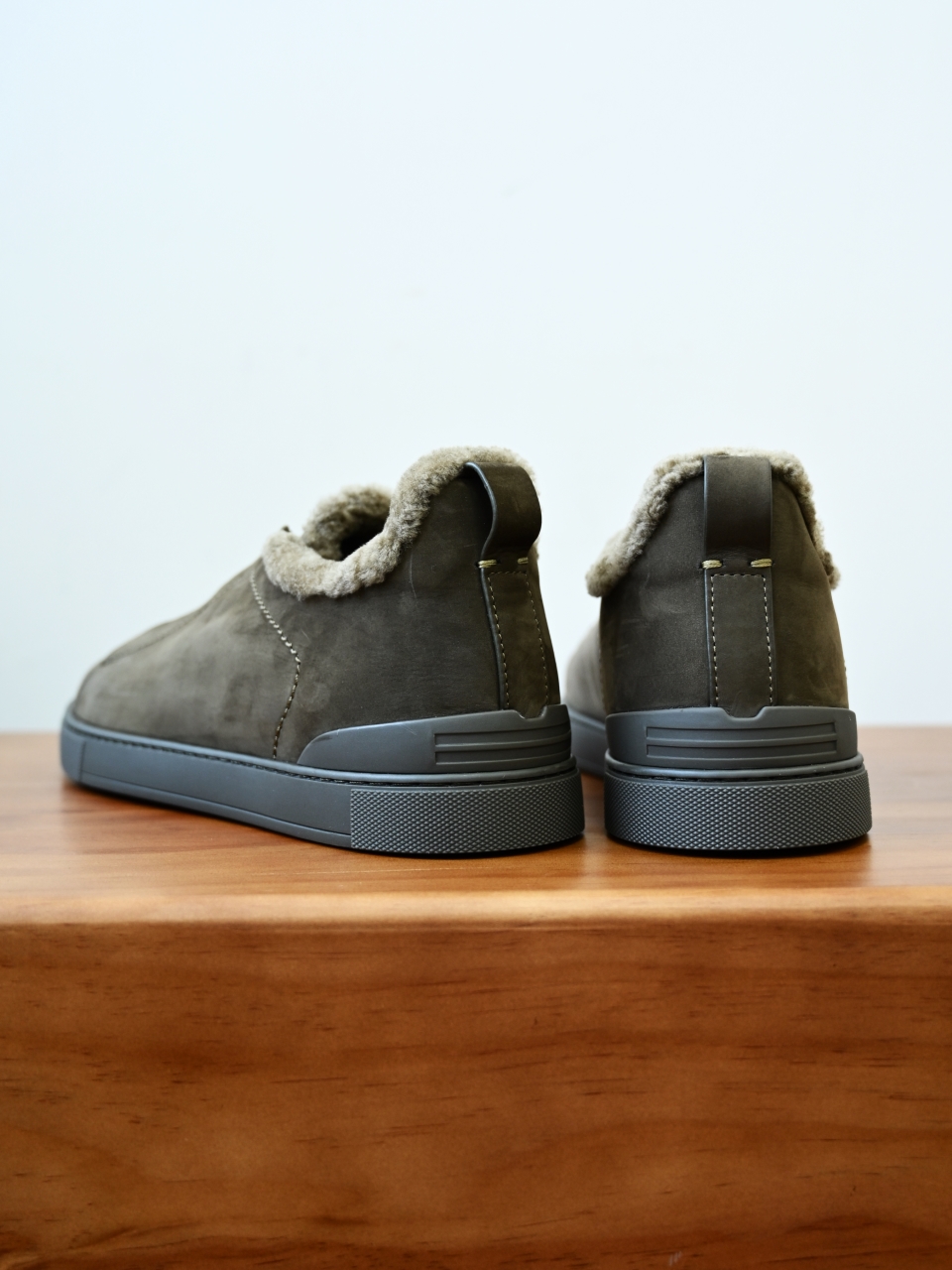 ZE2617-5M-Zegna Triple-Elastic Slip-On-Premium Suede Leather-Plush Shearling-Lined-C0 麂皮加绒