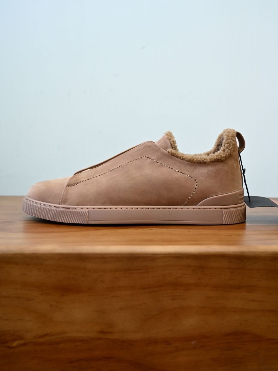 ZE2617-5M-Zegna Triple-Elastic Slip-On-Premium Suede Leather-Plush Shearling-Lined-C0 麂皮加绒