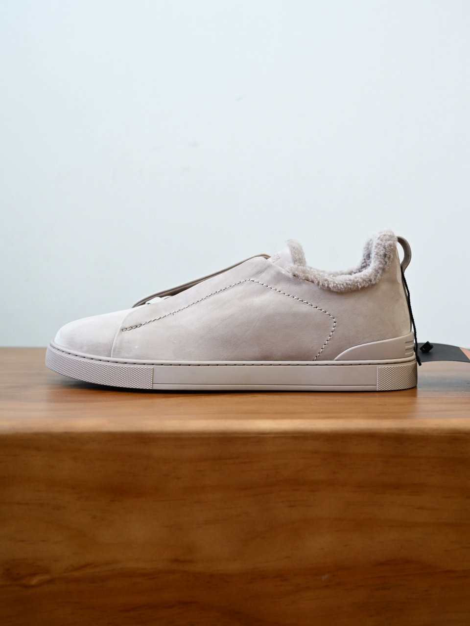 ZE2617-5M-Zegna Triple-Elastic Slip-On-Premium Suede Leather-Plush Shearling-Lined-C0 麂皮加绒