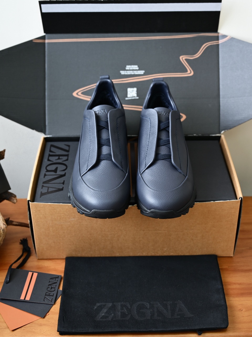 ZE2617-5M-Zegna Triple Fleece-Lined Outdoor Sports Shoes for Winter — Litchi-Patterned / Cowhide-C0