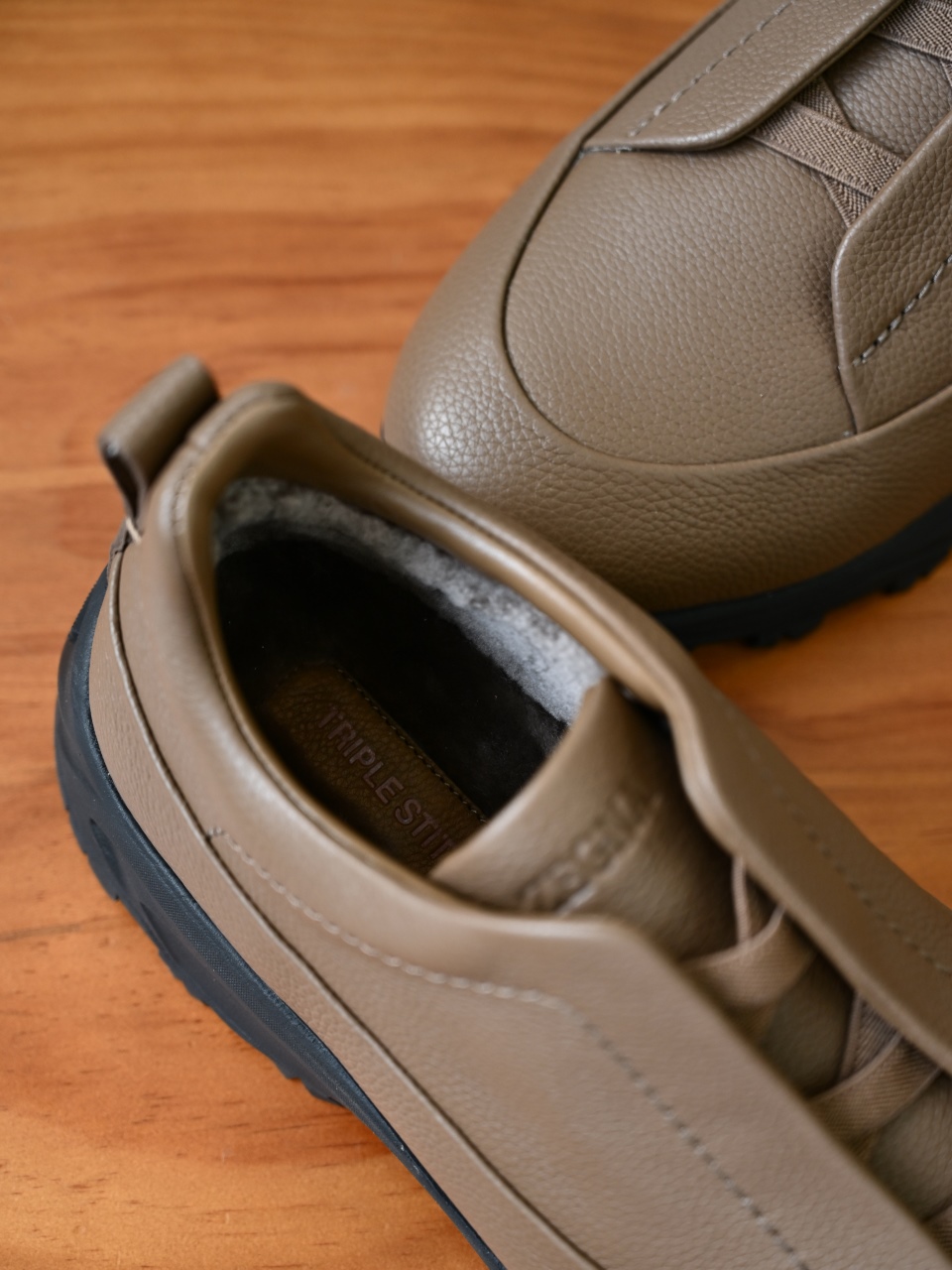 ZE2617-5M-Zegna Triple Fleece-Lined Outdoor Sports Shoes for Winter — Litchi-Patterned / Cowhide-C0