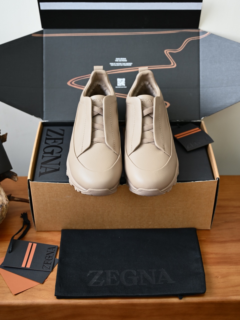 ZE2617-5M-Zegna Triple Fleece-Lined Outdoor Sports Shoes for Winter — Litchi-Patterned / Cowhide-C0