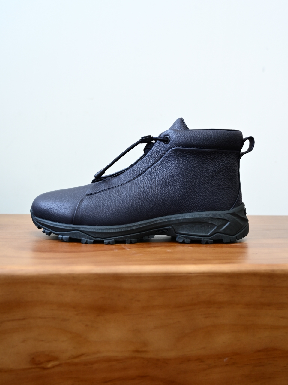 ZE2527M-1-Zegna Quiet Luxury Grained Leather High-Top Sneakers – 1:1 Bespoke Quality Winter Casuals-C0