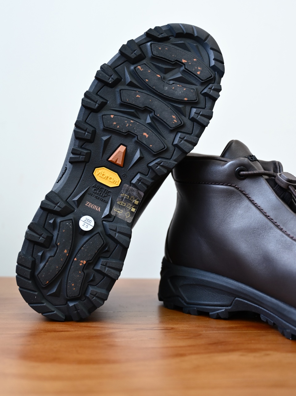 ZE2527-M-Zegna Men’s Triple Stitch Smooth Leather Sport Boots-C0-Fleece-lined for winter-加绒高筒