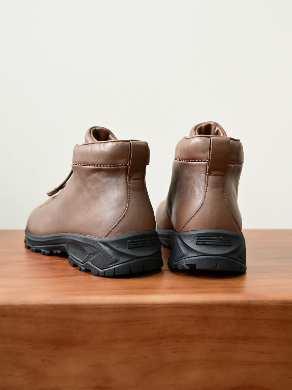 ZE2527-M-Zegna Men’s Triple Stitch Smooth Leather Sport Boots-C0-Fleece-lined for winter-加绒高筒