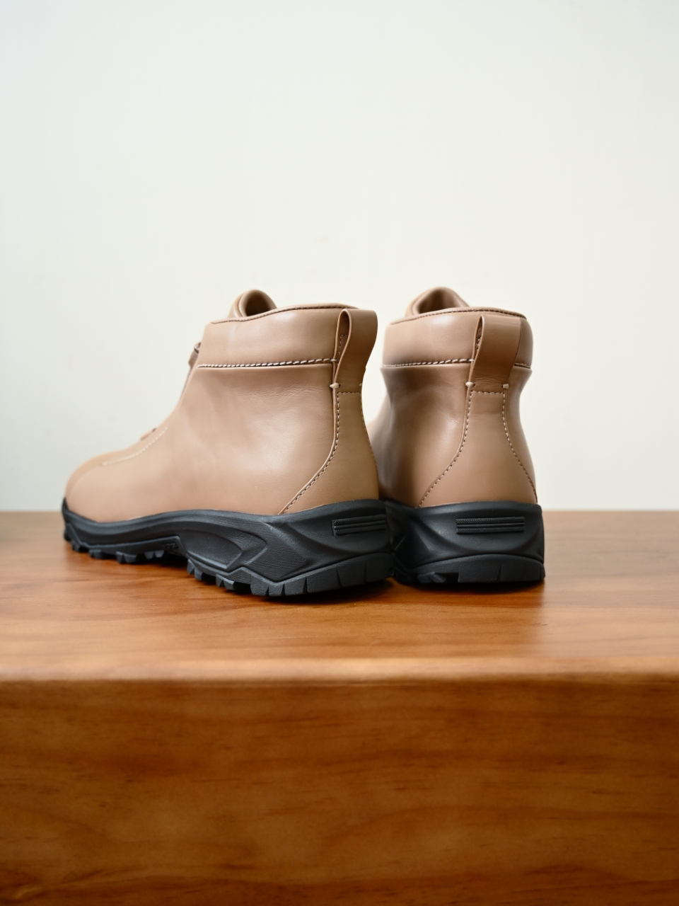 ZE2527-M-Zegna Men’s Triple Stitch Smooth Leather Sport Boots-C0-Fleece-lined for winter-加绒高筒