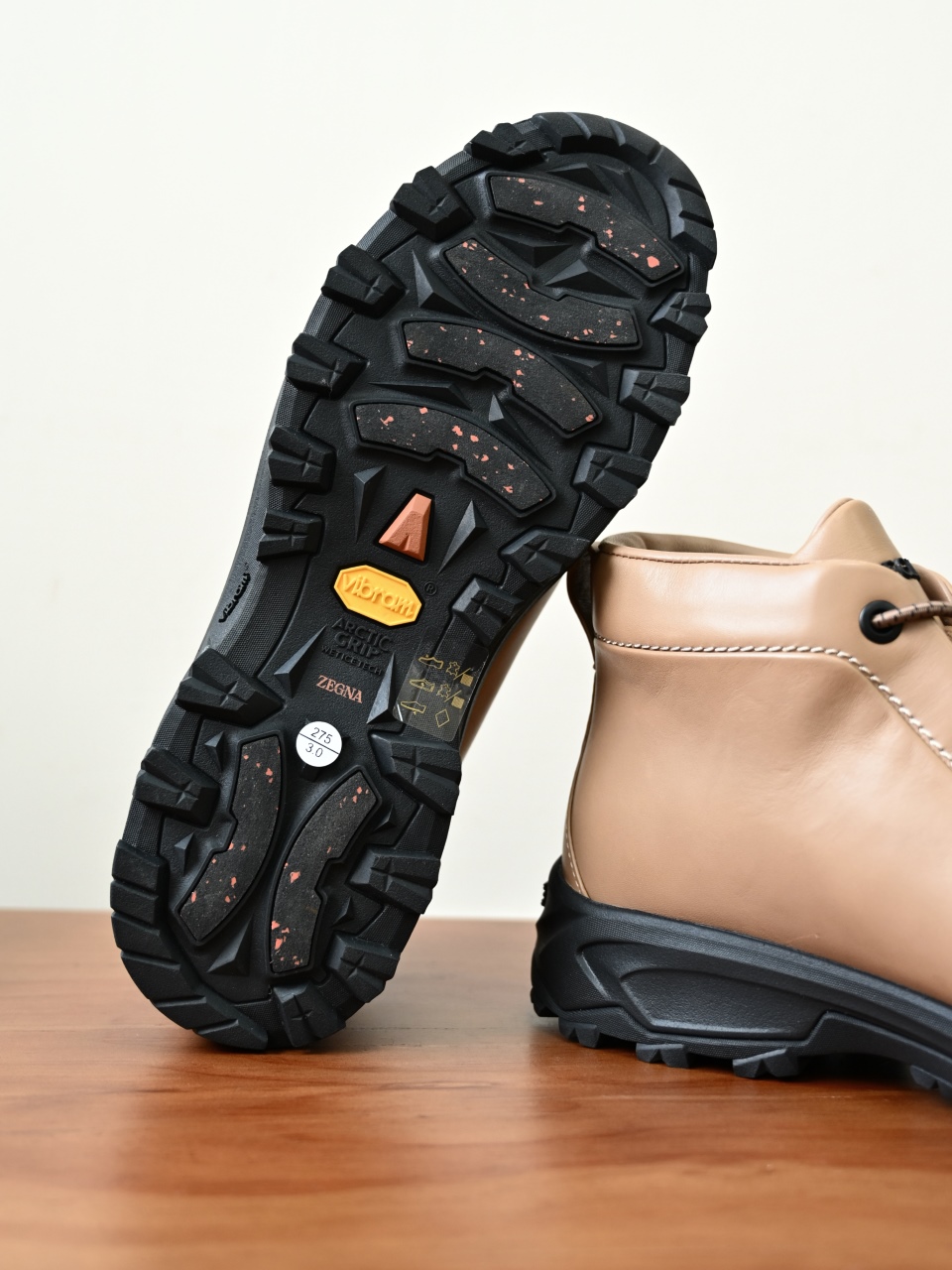 ZE2527-M-Zegna Men’s Triple Stitch Smooth Leather Sport Boots-C0-Fleece-lined for winter-加绒高筒