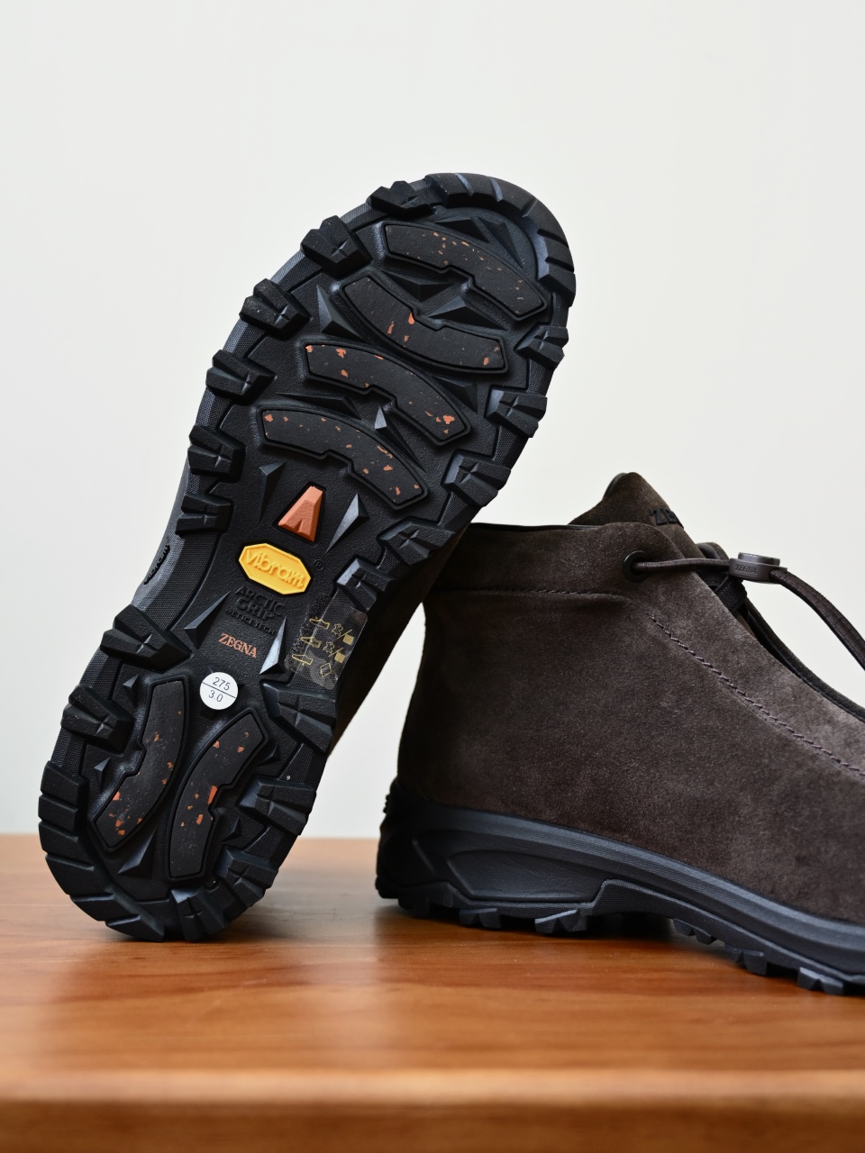 ZE2527-M-Zegna Men's Triple Stitch Suede Leather Sneakers-C0-Fleece-lined for winter-加绒高筒
