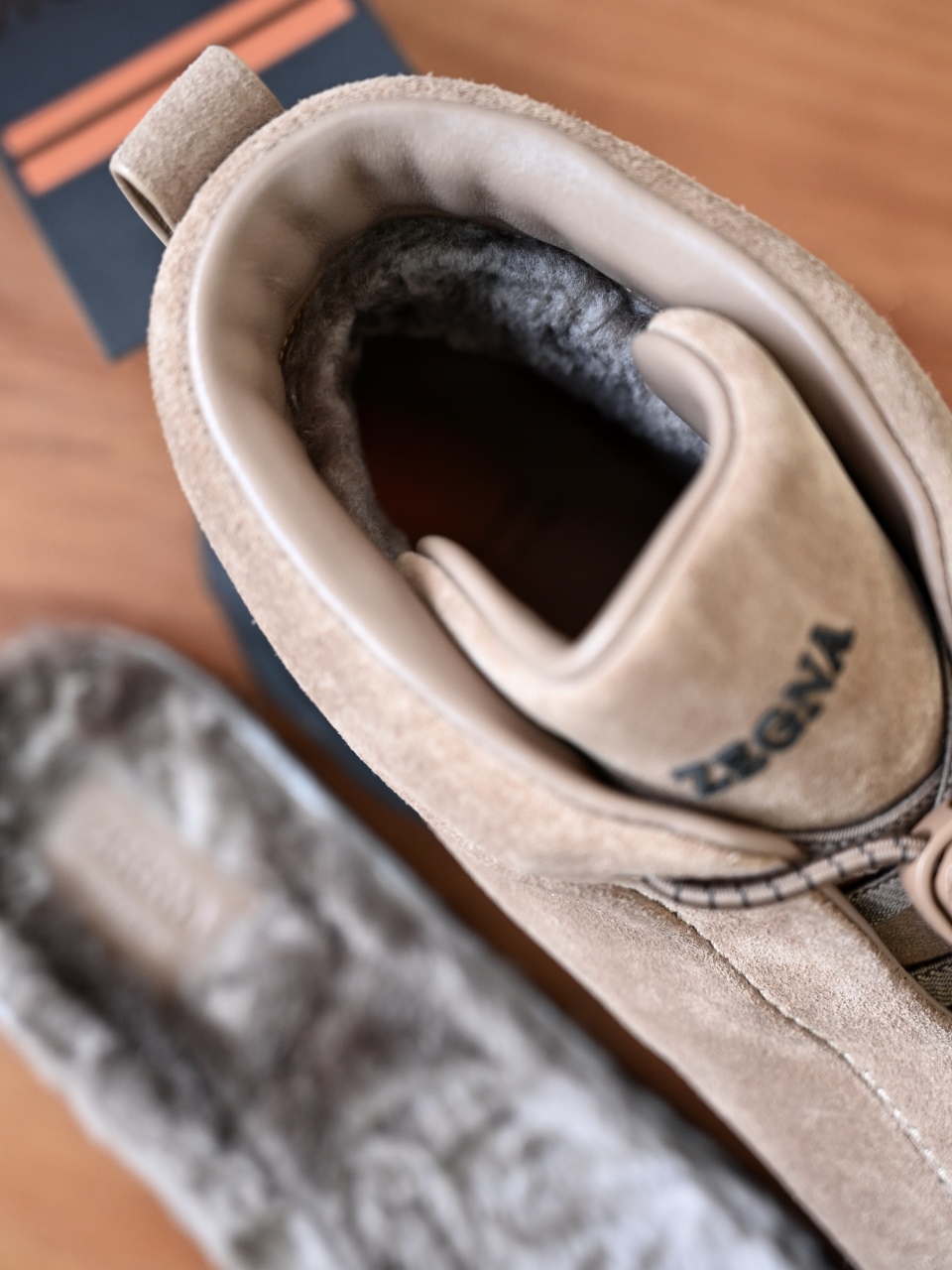 ZE2527-M-Zegna Men's Triple Stitch Suede Leather Sneakers-C0-Fleece-lined for winter-加绒高筒
