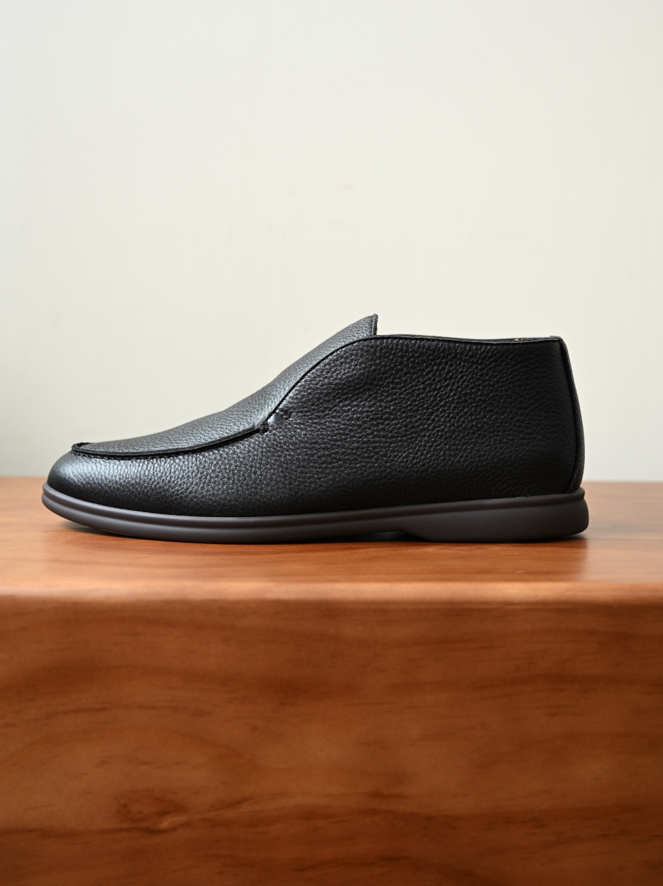 Loro Piana LP Open Walk Men（Grained Calfskin Leather）（Shearling/Merino Wool Insole）-LP2635-3-C0-荔枝纹毛鞋垫