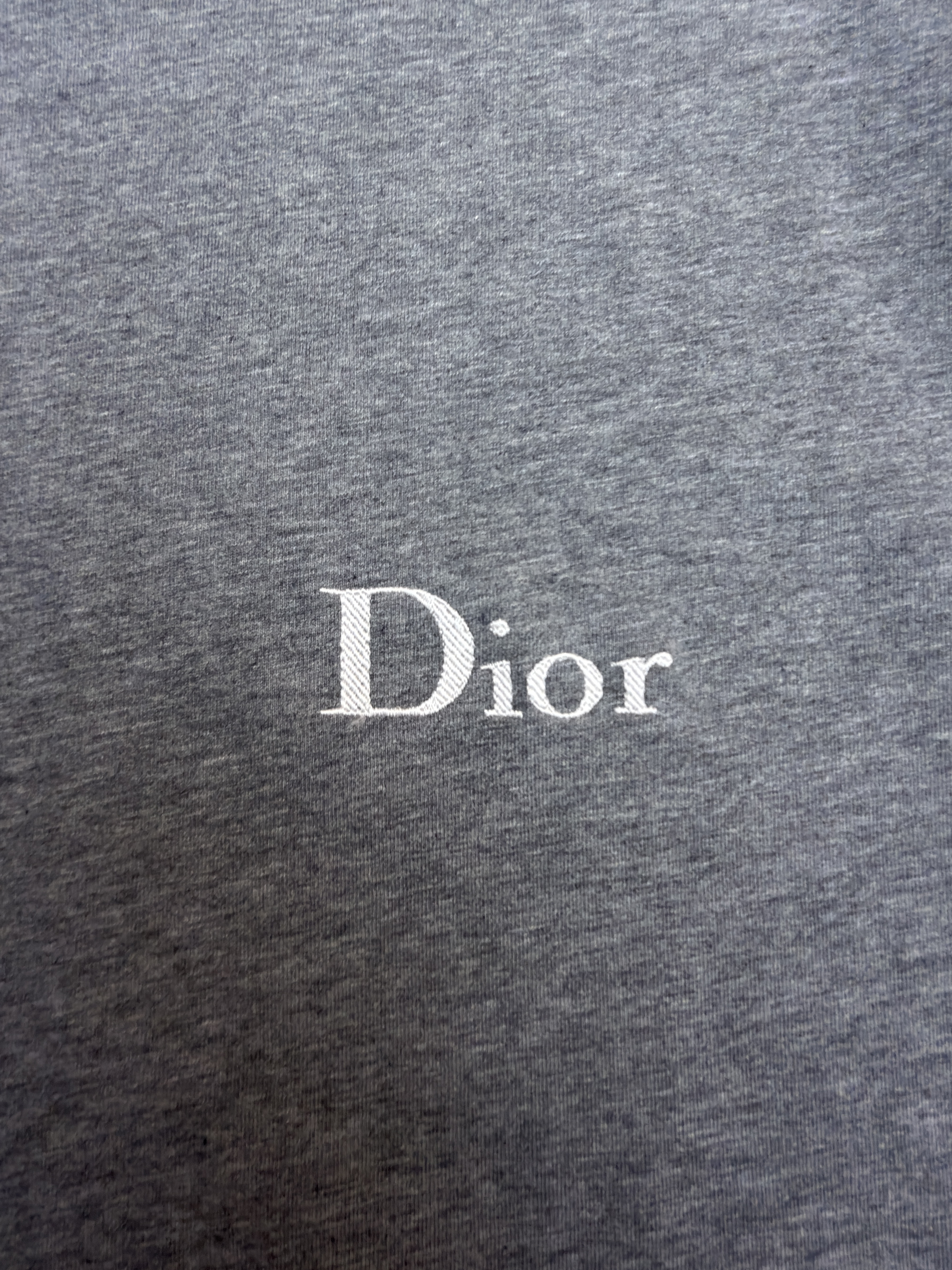 DIOR 迪奥 斜纹标志圆领短袖 T恤 夏季 灰色 A0 