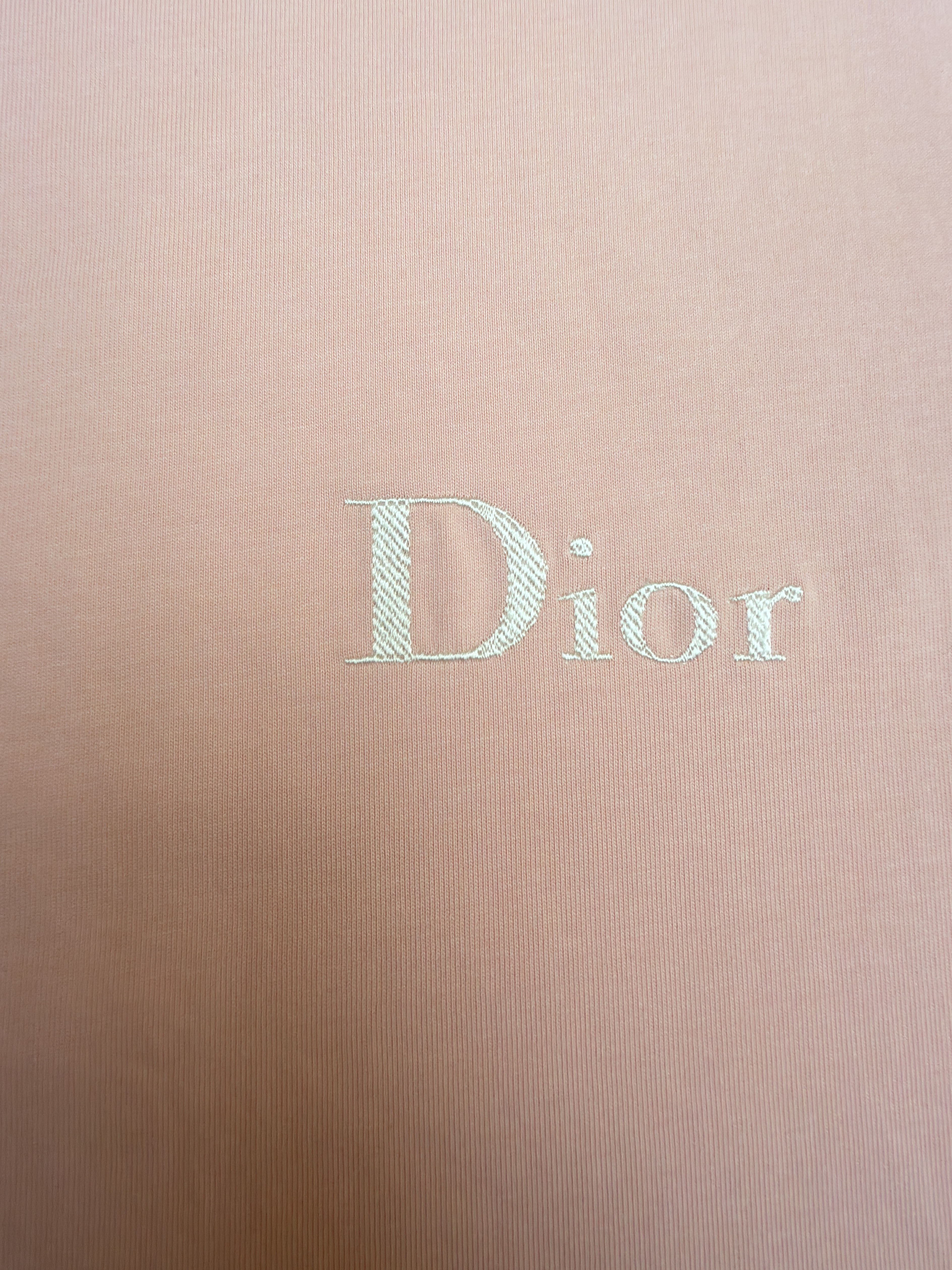 DIOR 迪奥 斜纹标志圆领短袖 T恤 夏季 粉色 A0 