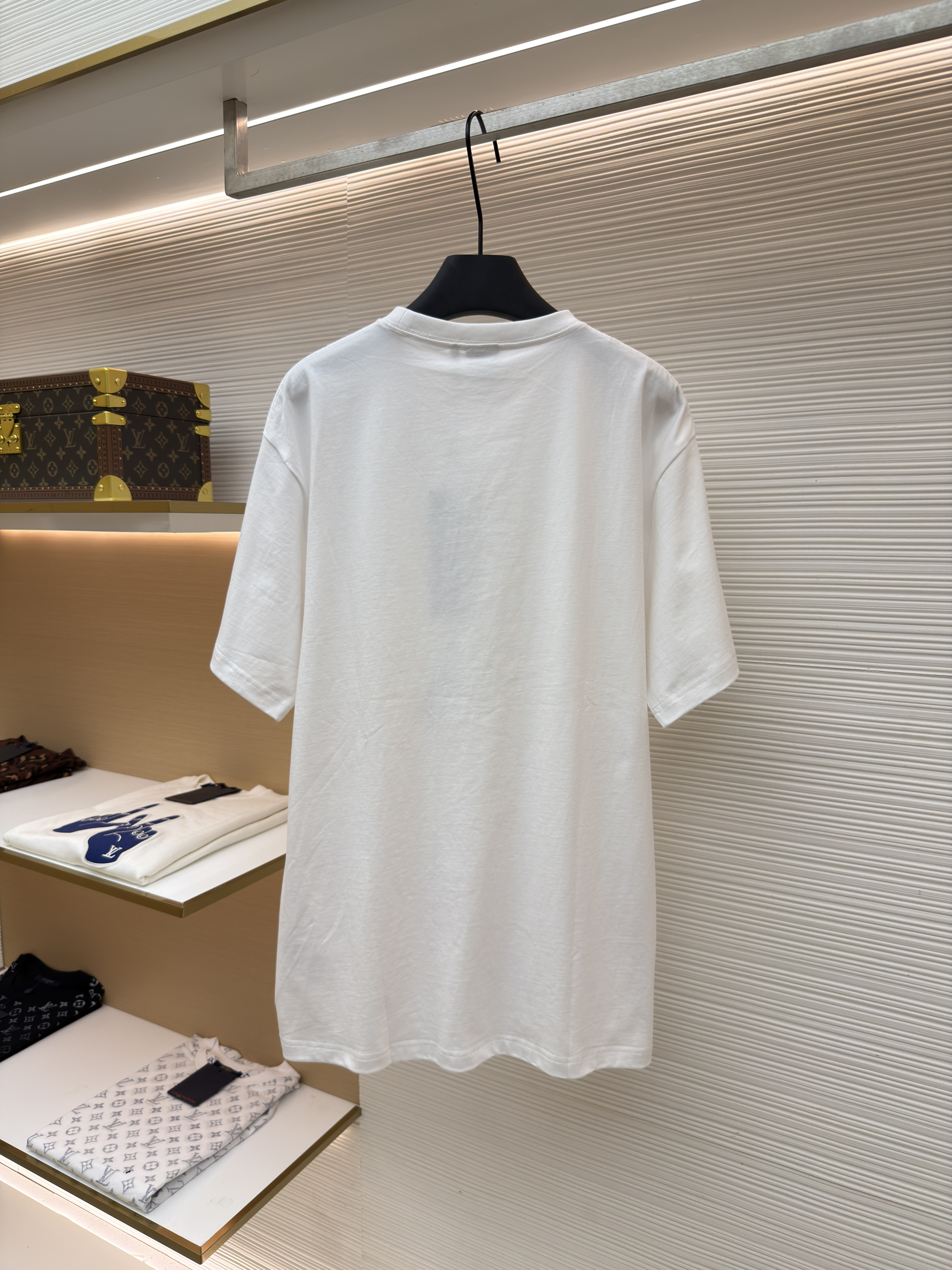 DIOR 迪奥 斜纹标志圆领短袖 T恤 夏季 白色（蓝标） A0 