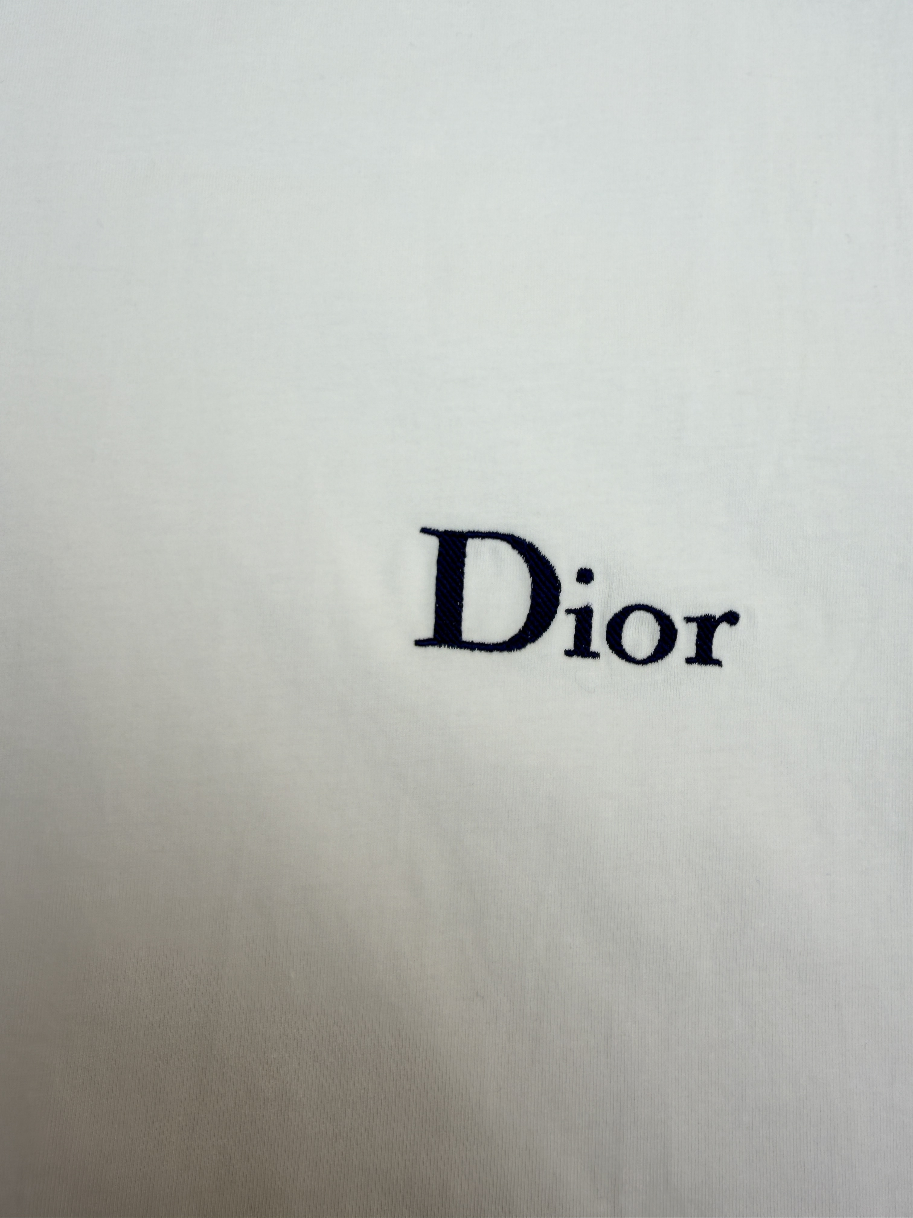 DIOR 迪奥 斜纹标志圆领短袖 T恤 夏季 白色（蓝标） A0 