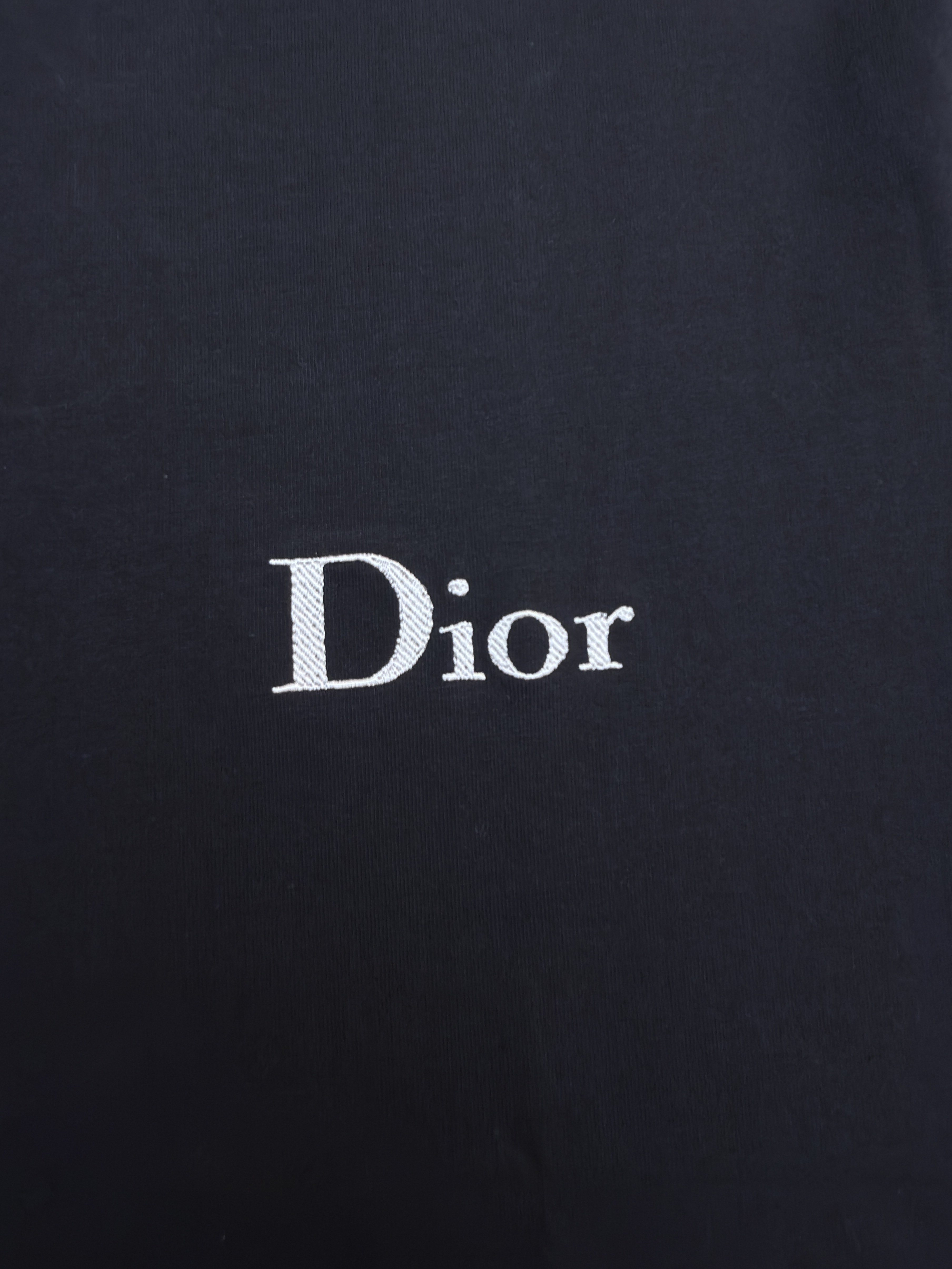 DIOR 迪奥 斜纹标志圆领短袖 T恤 夏季 黑色（白标） A0 
