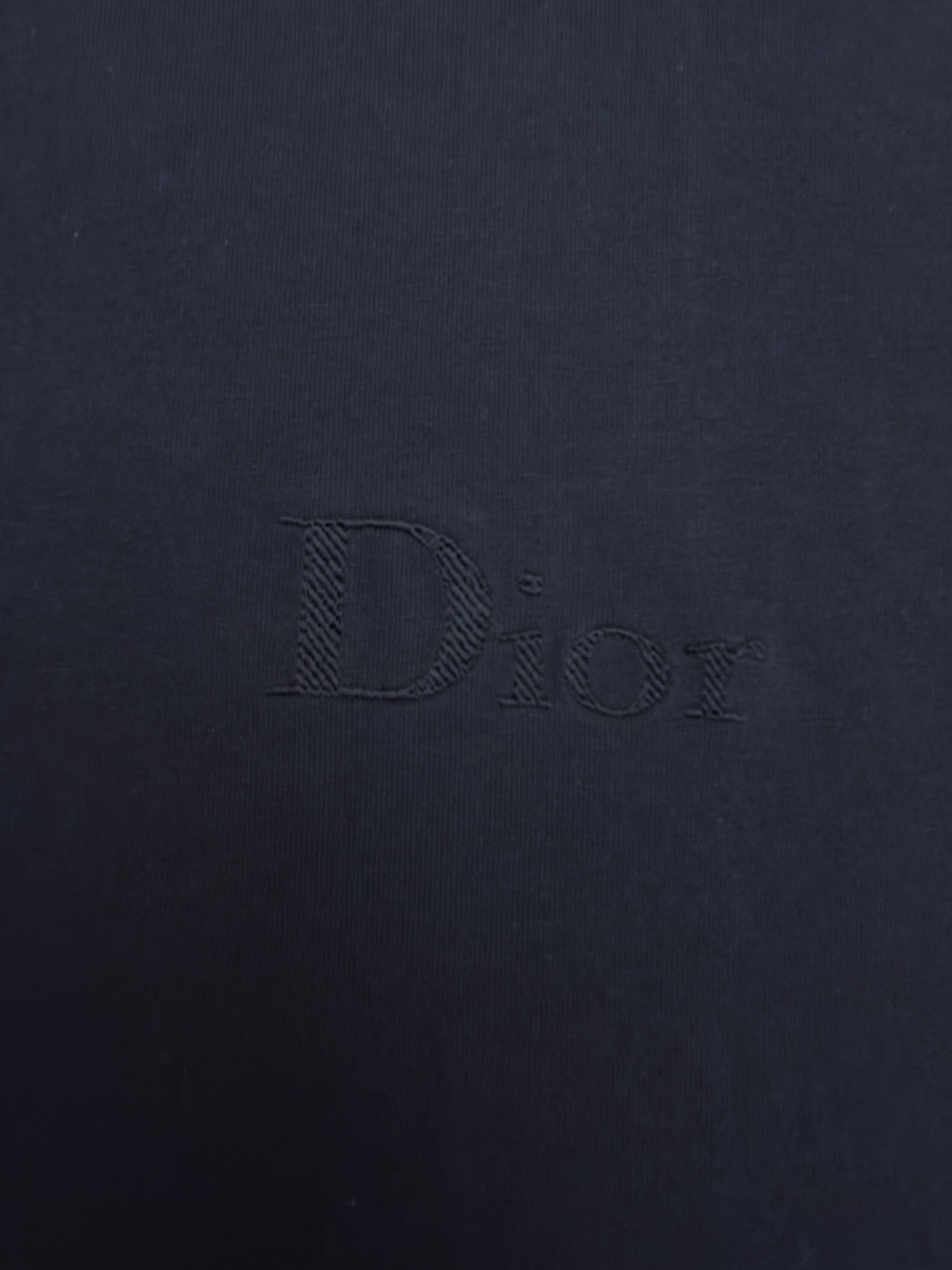 DIOR 迪奥 黑色斜纹标志圆领短袖 T恤 夏季 黑色 A0 