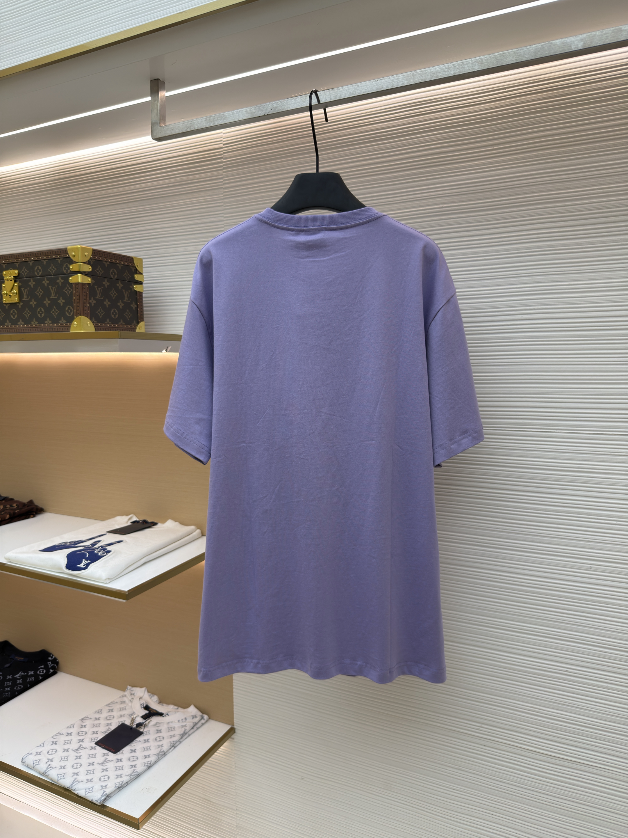 DIOR 迪奥 斜纹标志圆领短袖 T恤 夏季 紫色 A0 