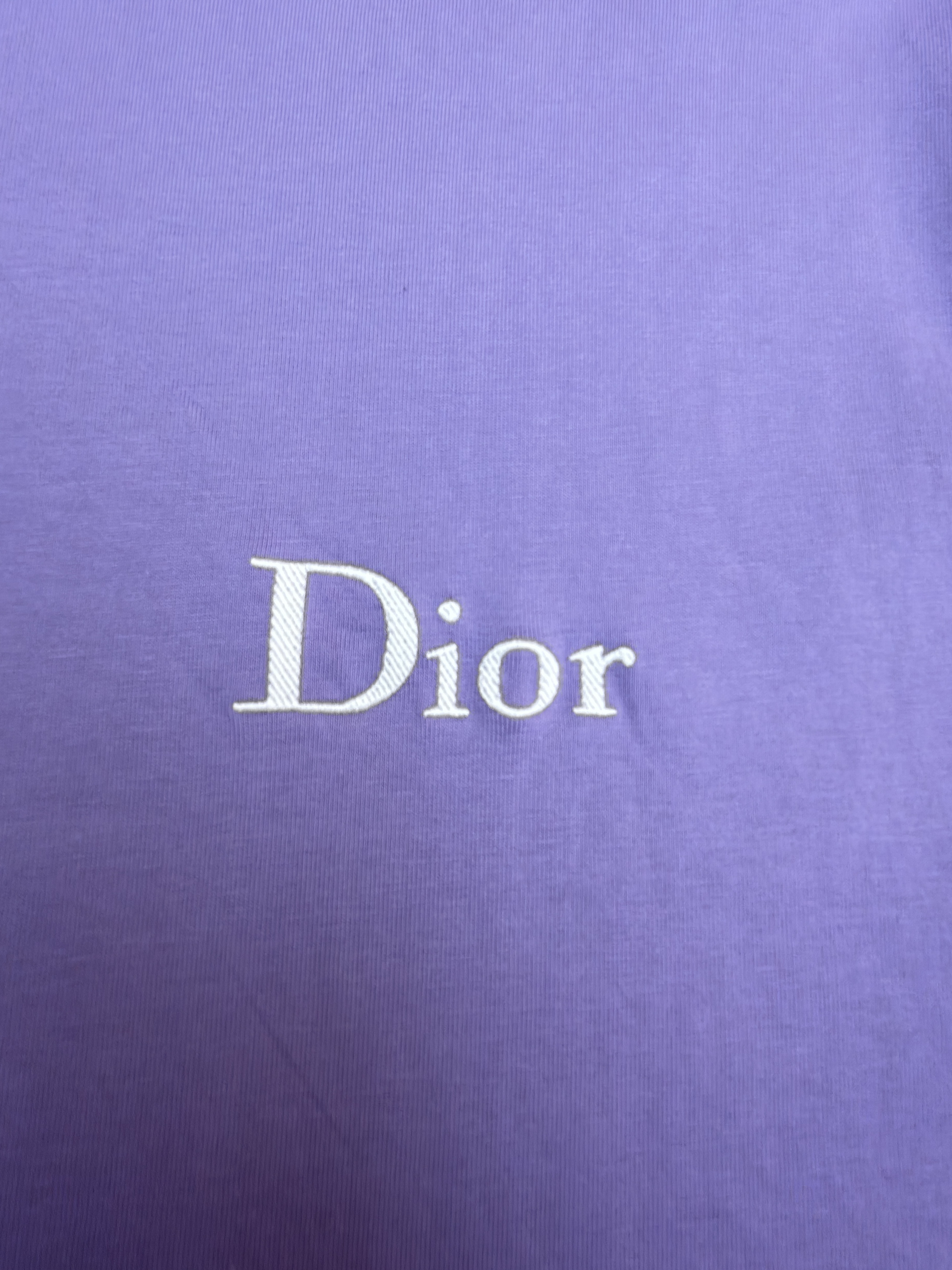 DIOR 迪奥 斜纹标志圆领短袖 T恤 夏季 紫色 A0 