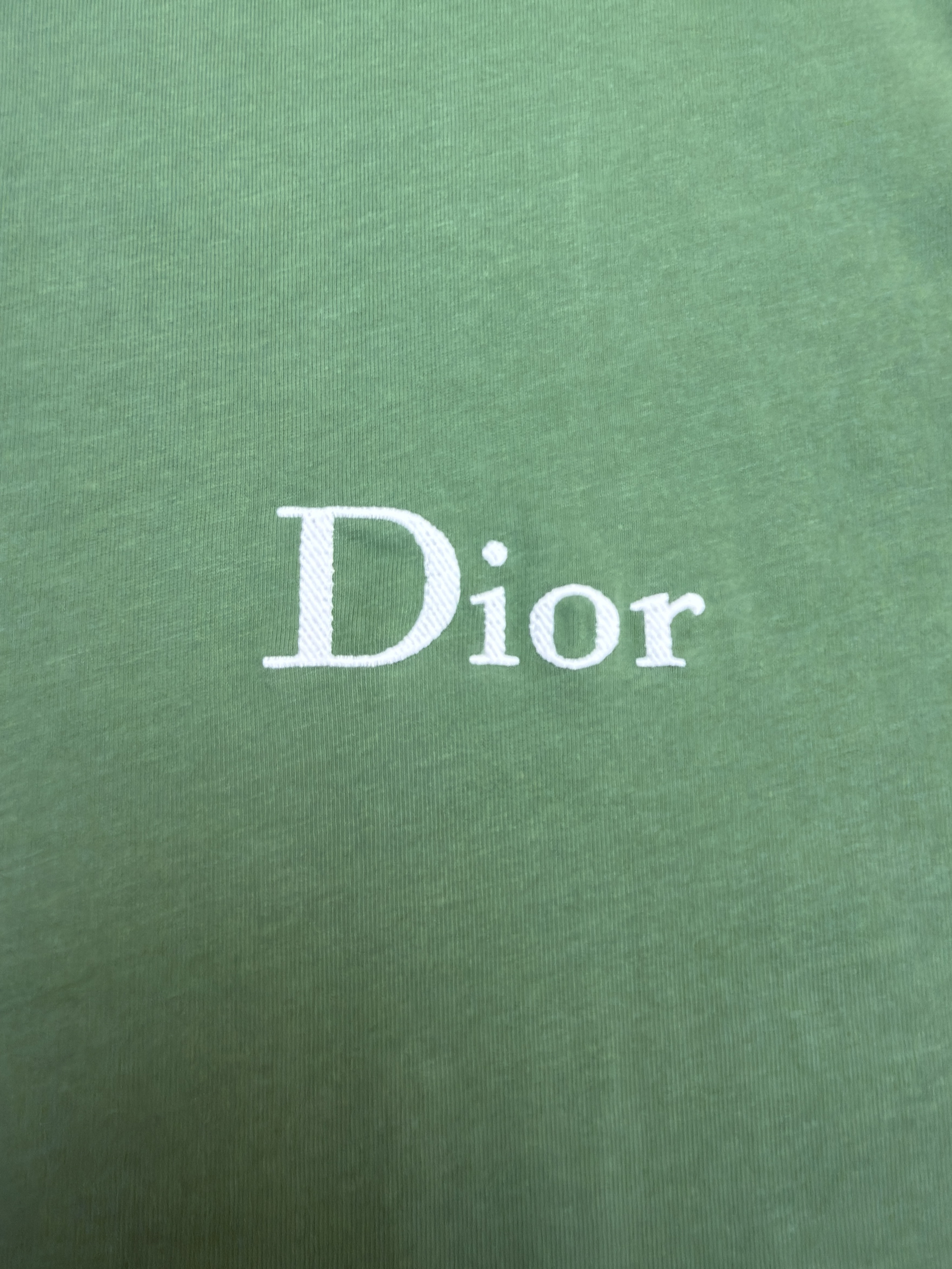 DIOR 迪奥 斜纹标志圆领短袖 T恤 夏季 绿色 A0 