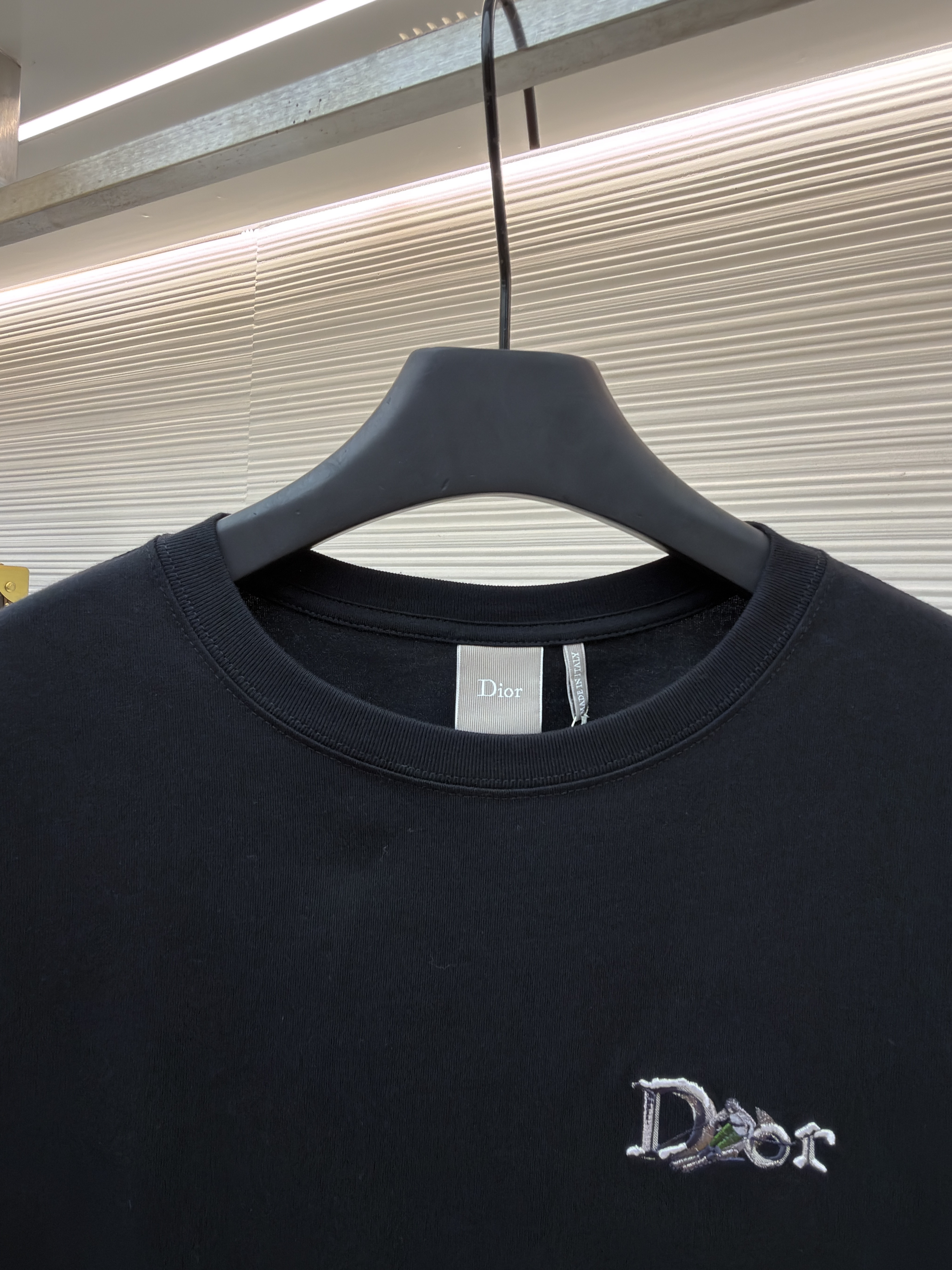 DIOR 迪奥 滑雪员刺绣圆领短袖 T恤 夏季 白色 黑色 A0 