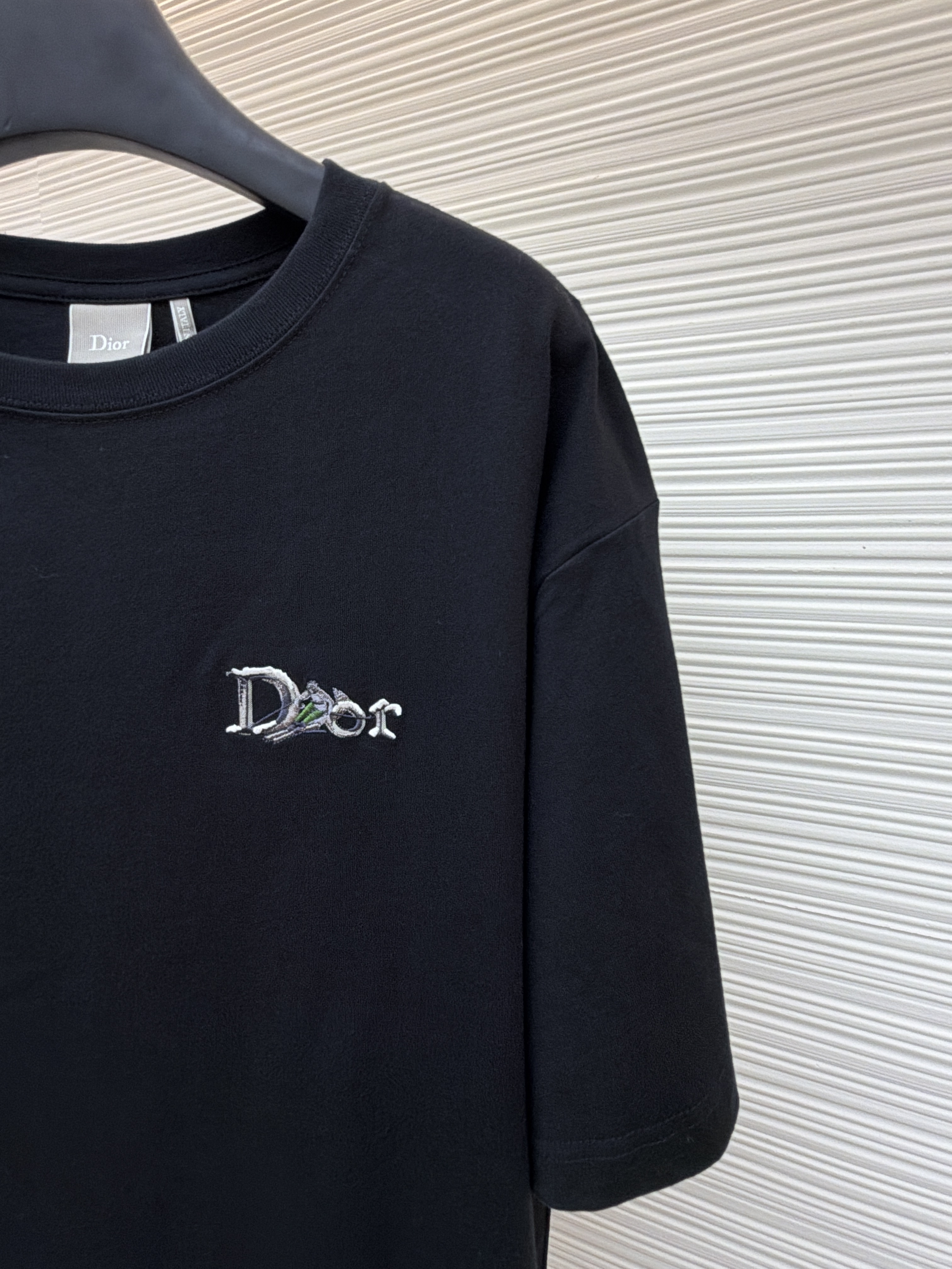 DIOR 迪奥 滑雪员刺绣圆领短袖 T恤 夏季 白色 黑色 A0 