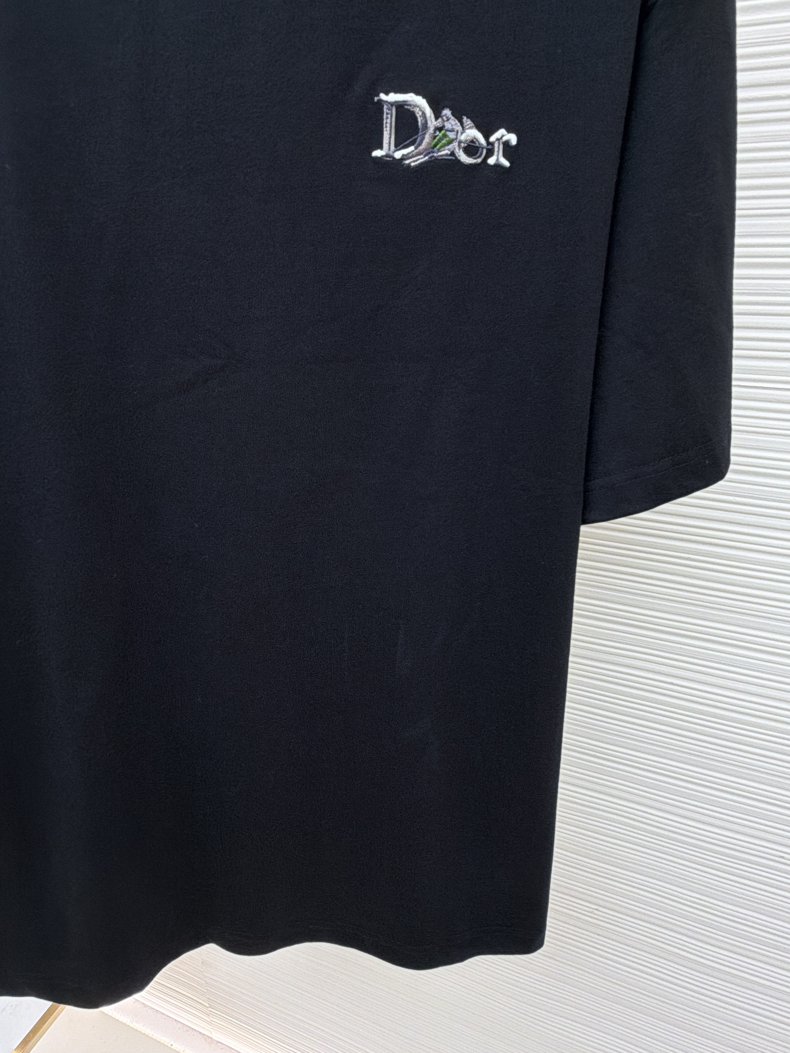 DIOR 迪奥 滑雪员刺绣圆领短袖 T恤 夏季 白色 黑色 A0 