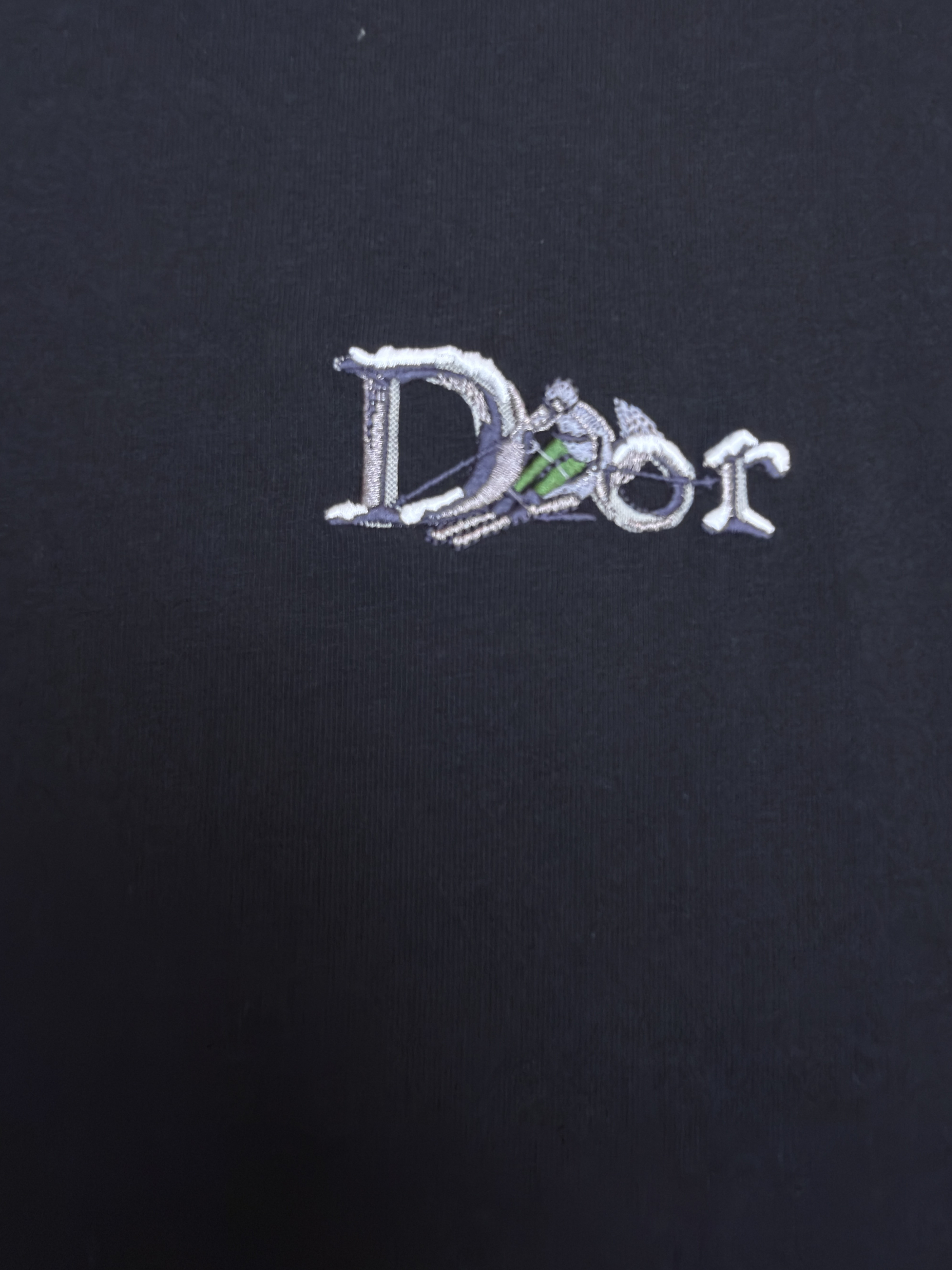 DIOR 迪奥 滑雪员刺绣圆领短袖 T恤 夏季 白色 黑色 A0 