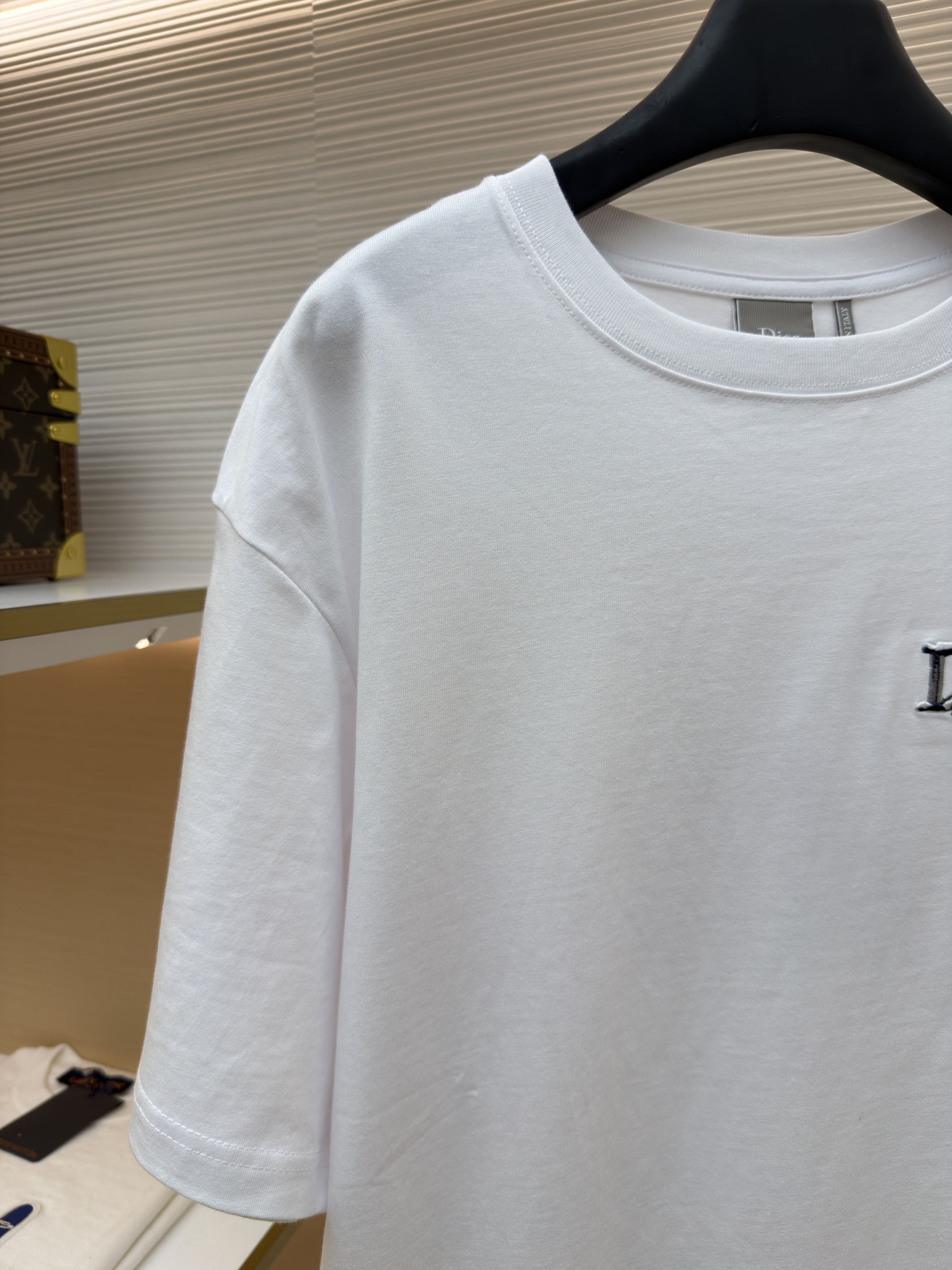 DIOR 迪奥 滑雪员刺绣圆领短袖 T恤 夏季 白色 黑色 A0 