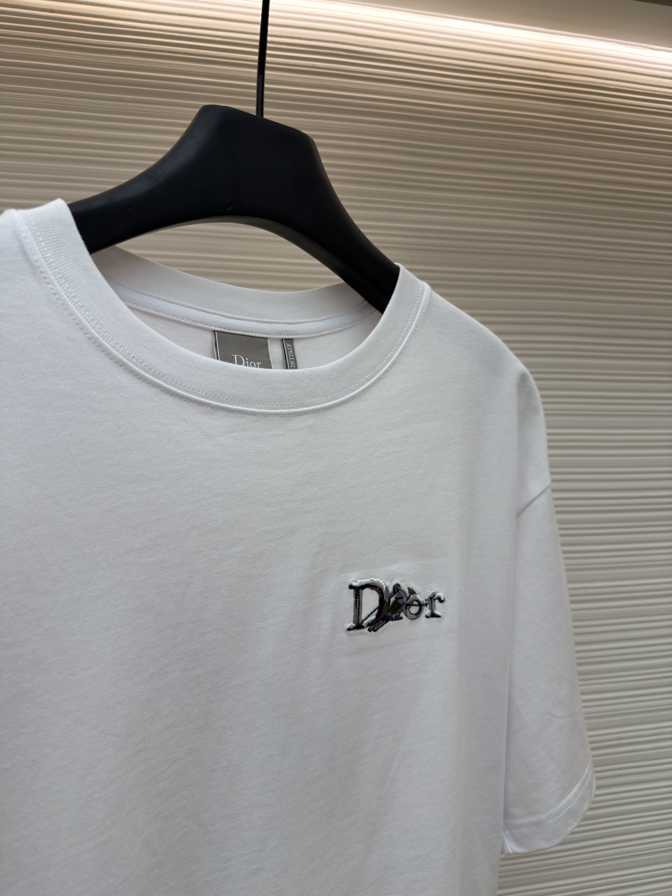 DIOR 迪奥 滑雪员刺绣圆领短袖 T恤 夏季 白色 黑色 A0 