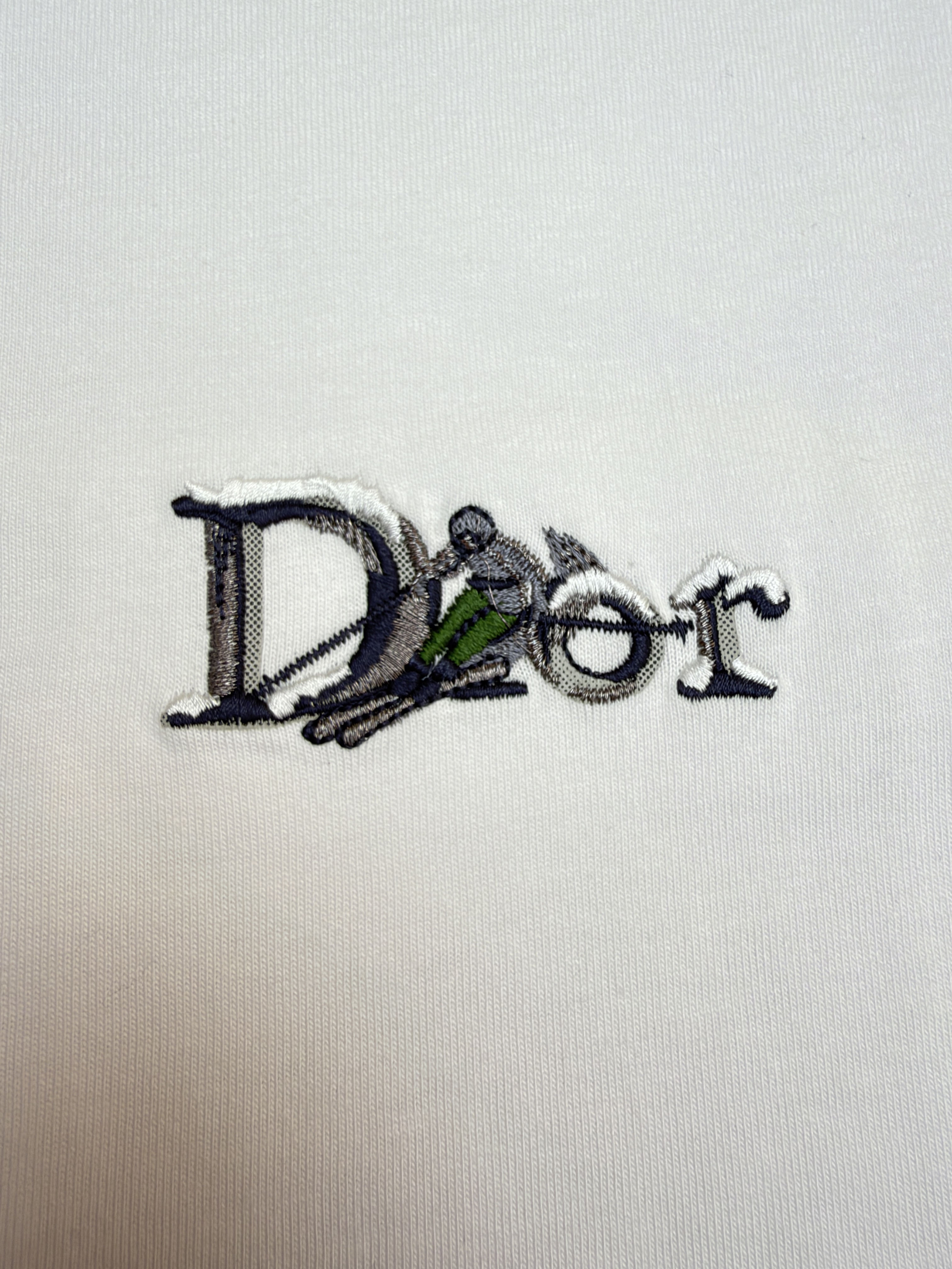 DIOR 迪奥 滑雪员刺绣圆领短袖 T恤 夏季 白色 黑色 A0 