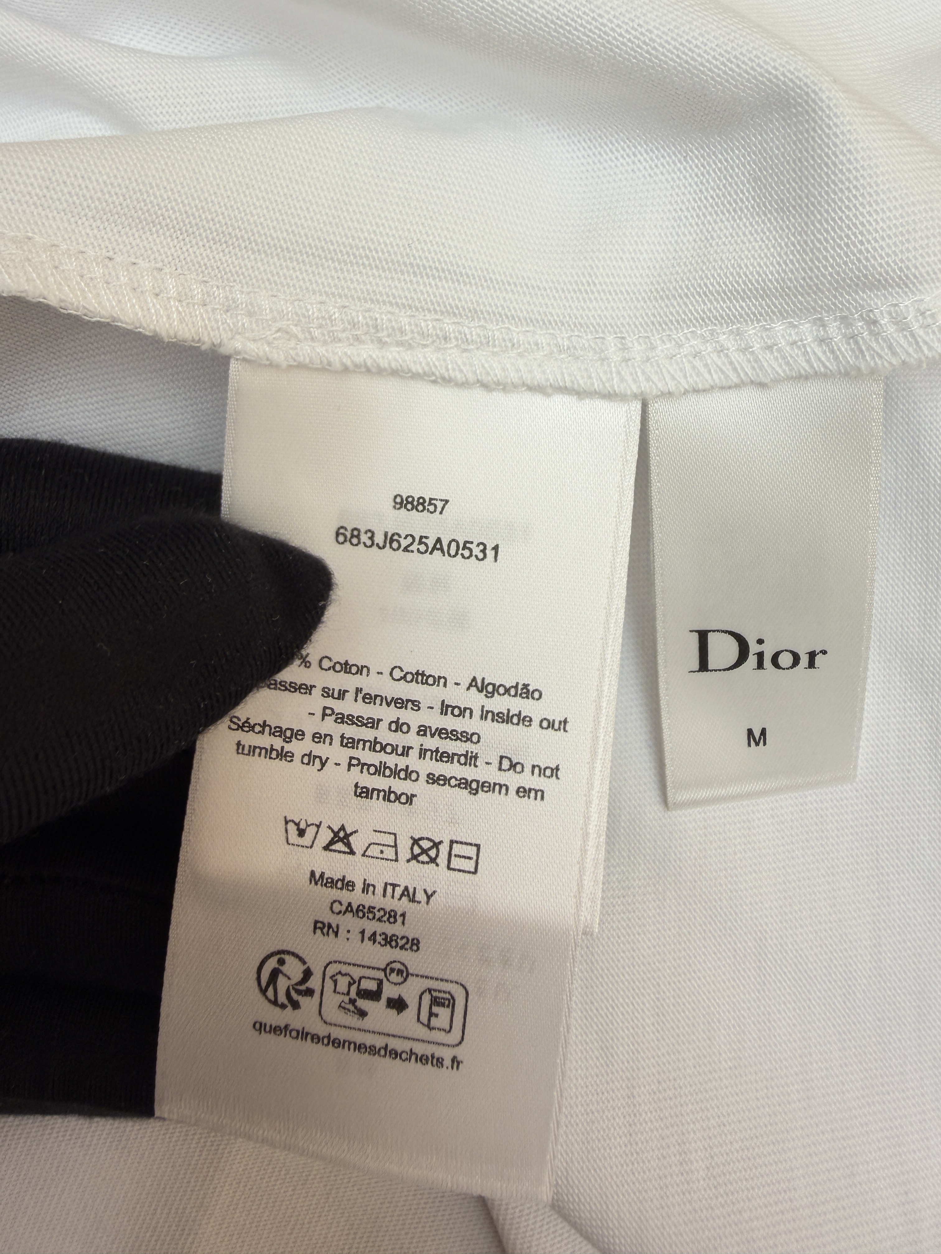 DIOR 迪奥 花豹刺绣圆领短袖 T恤 夏季 白色 A0 