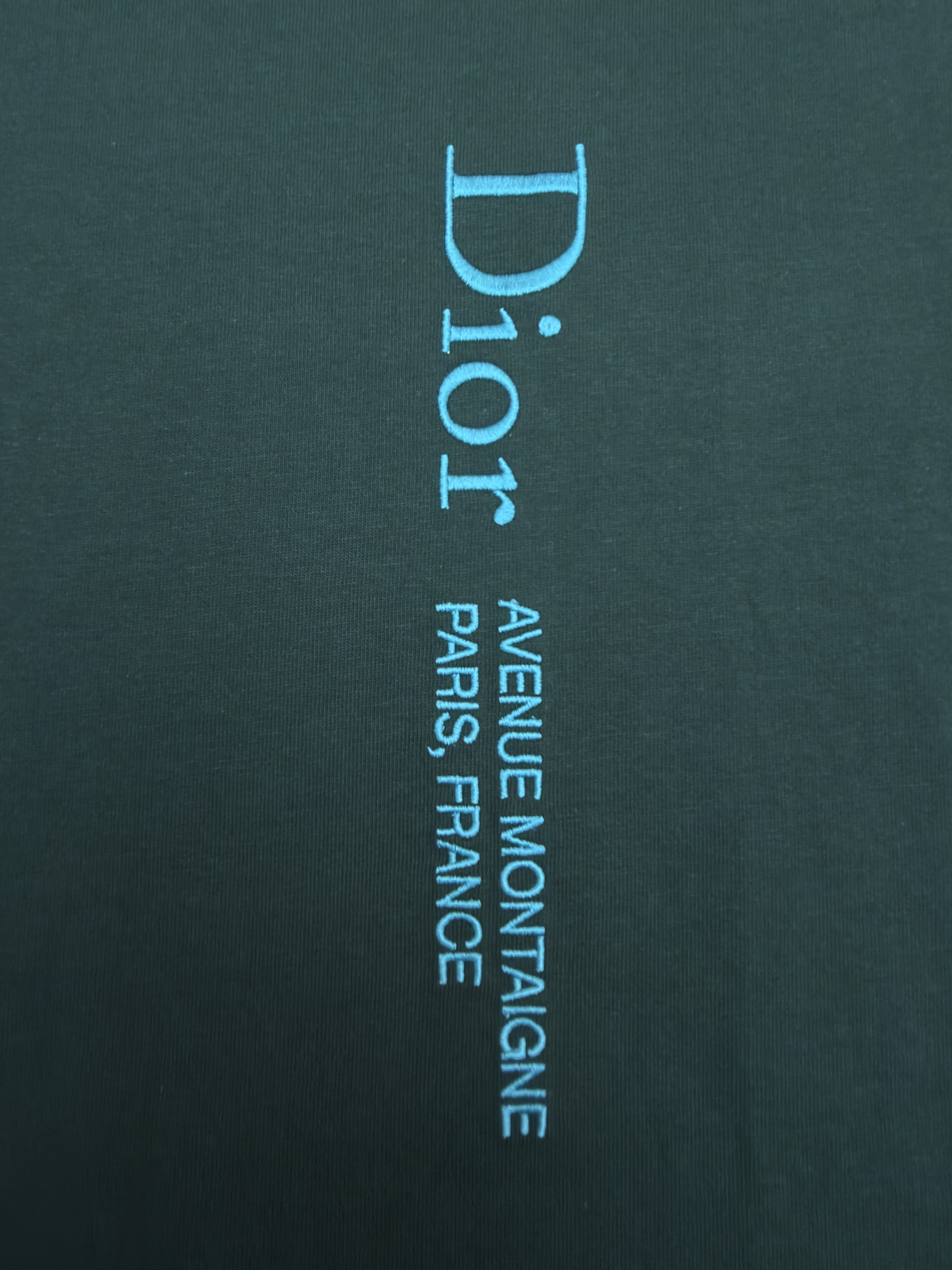 DIOR 迪奥 蒙田刺绣圆领短袖 T恤 夏季 绿色 A0 