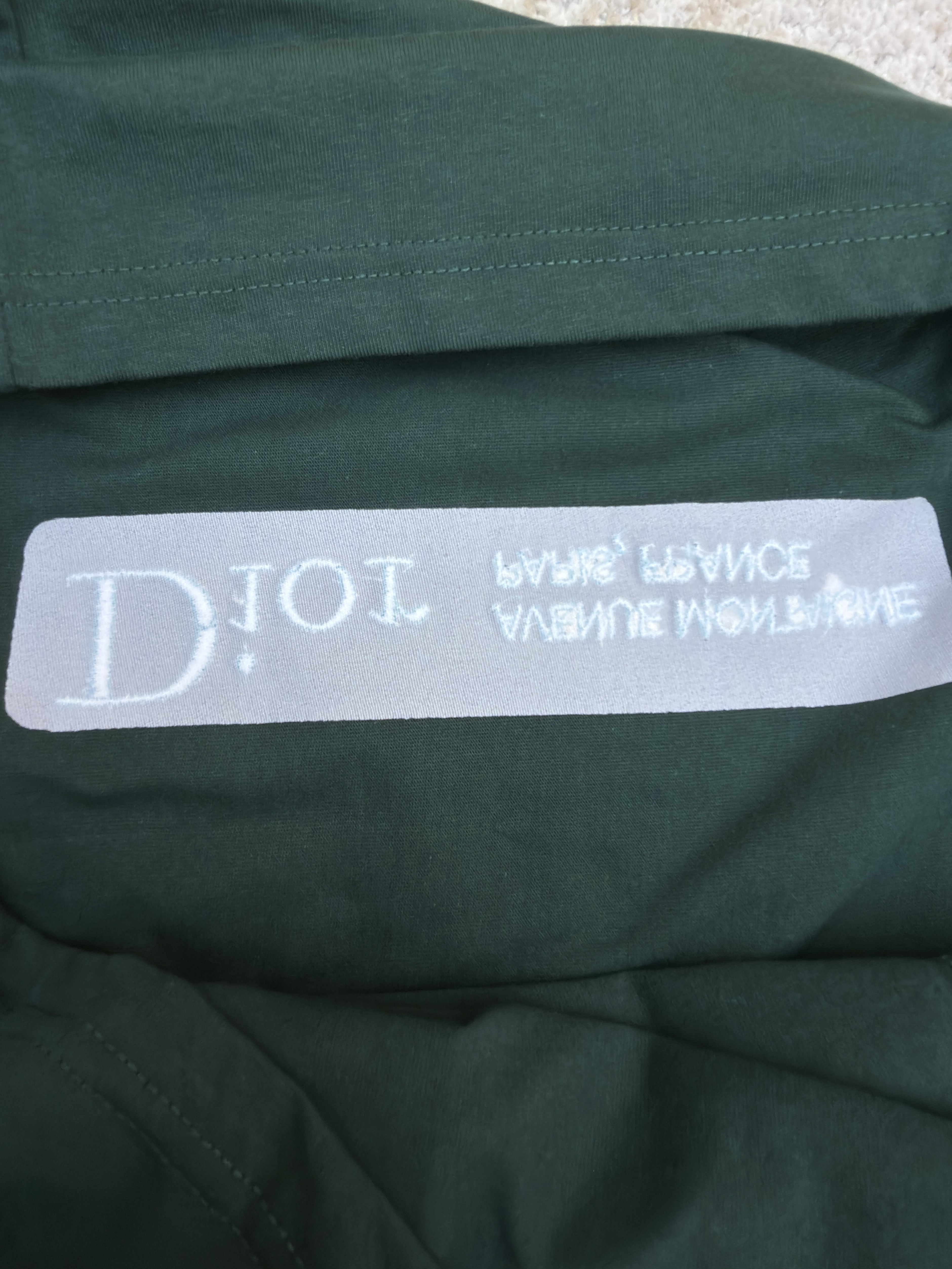 DIOR 迪奥 蒙田刺绣圆领短袖 T恤 夏季 绿色 A0 