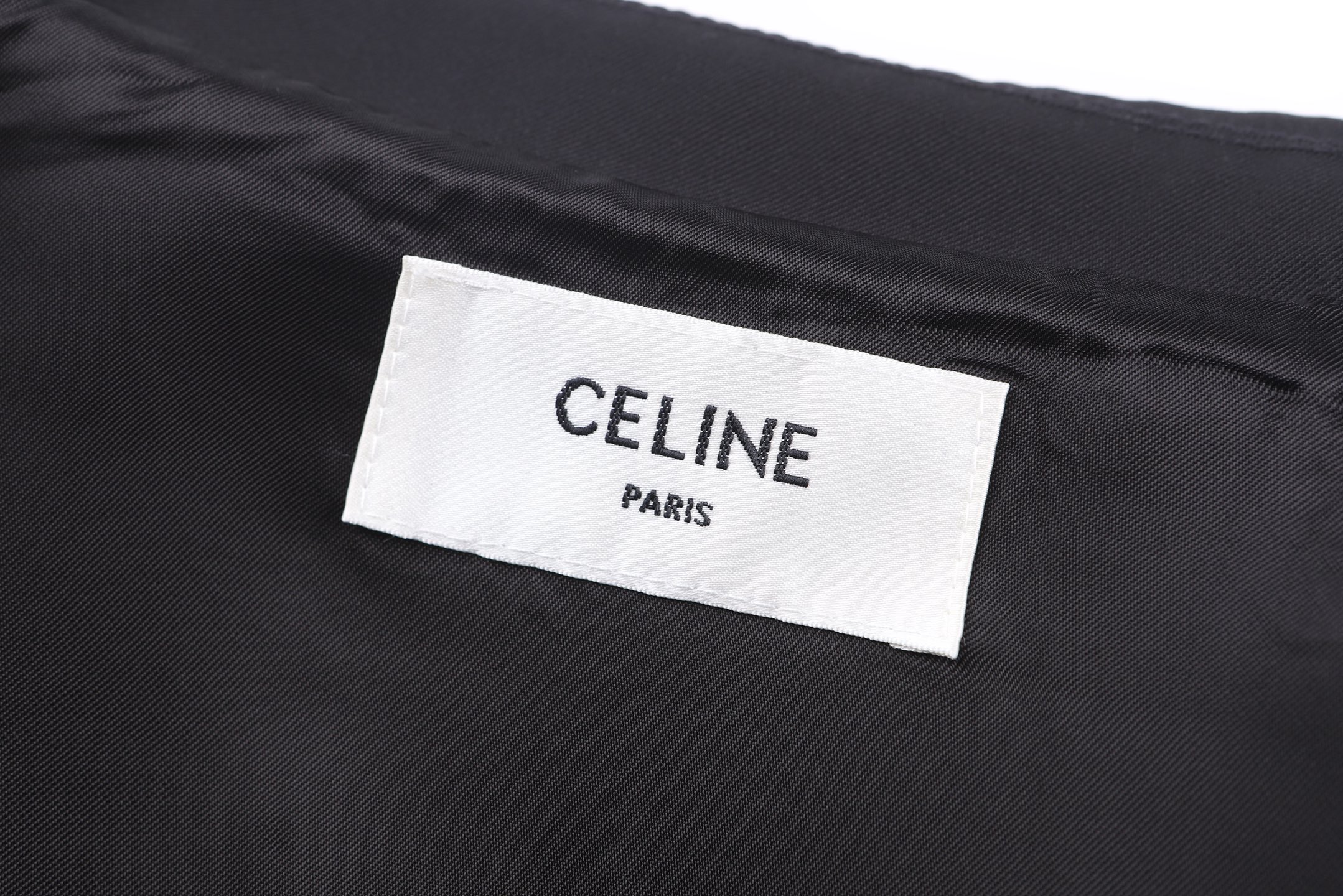 CELINE 赛琳 Trlomophe刺绣标识羊毛拉链夹克 外套 长袖 秋冬 黑色 B5