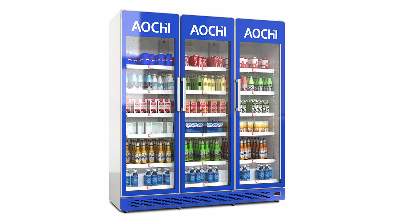 Glass door display chiller