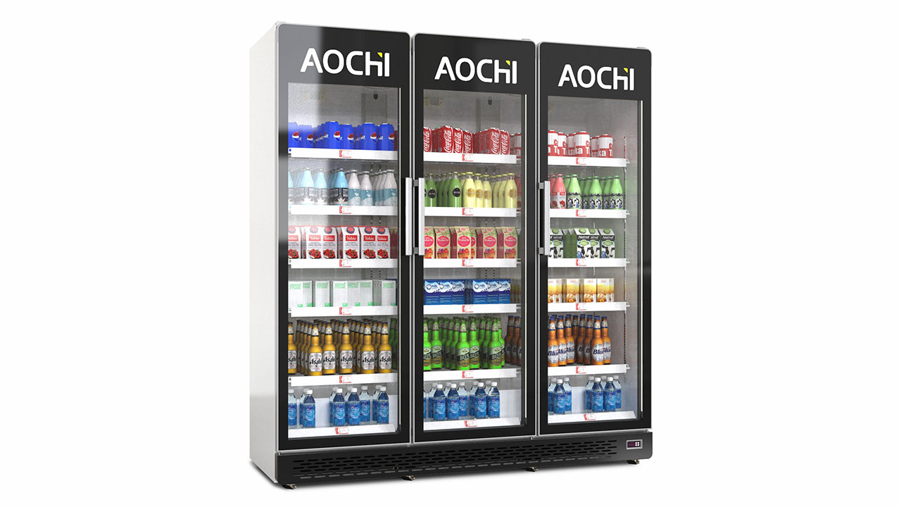 Glass door display chiller