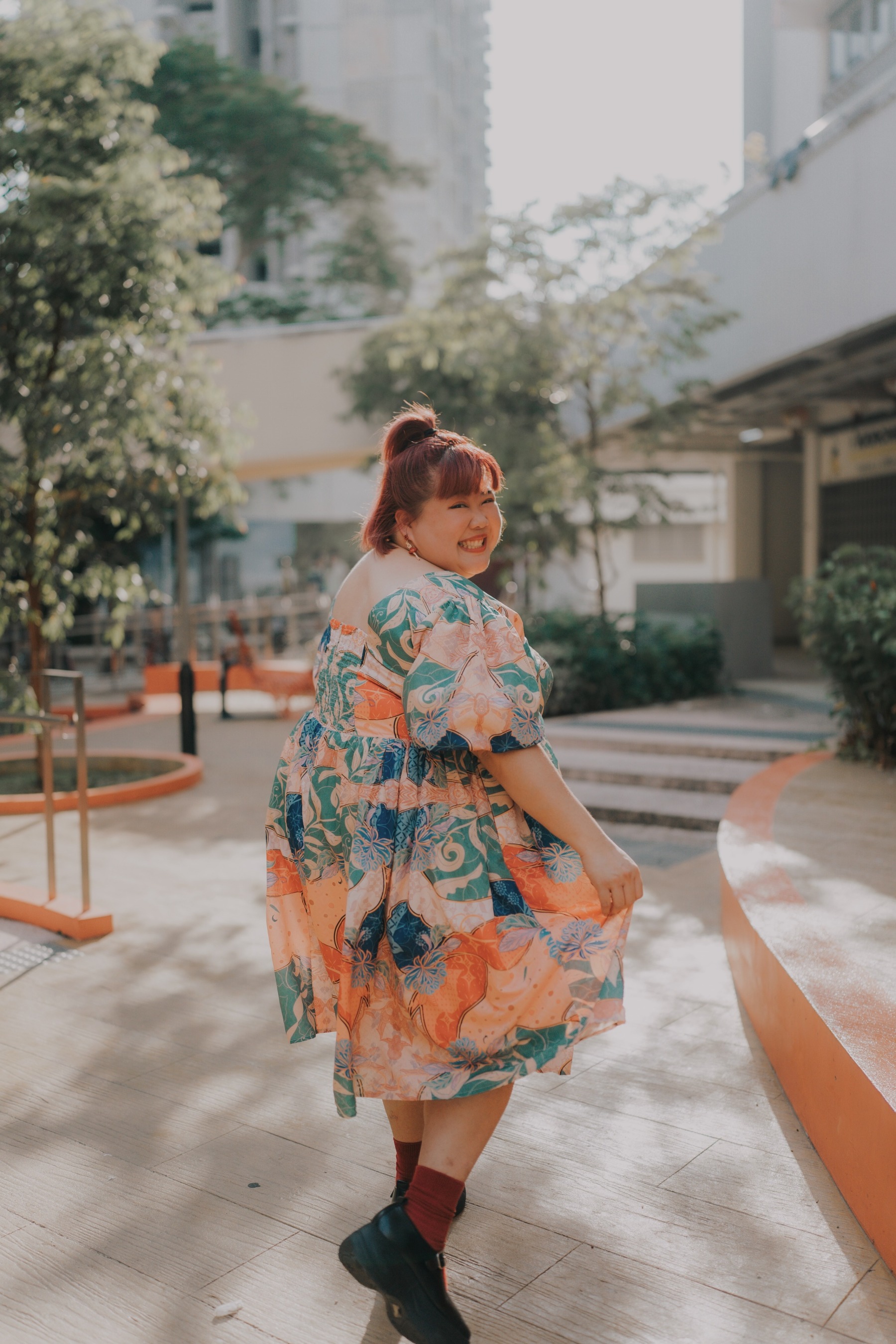 IN HIGH SPIRITS - DRESS (WITH PUFF SLEEVES)