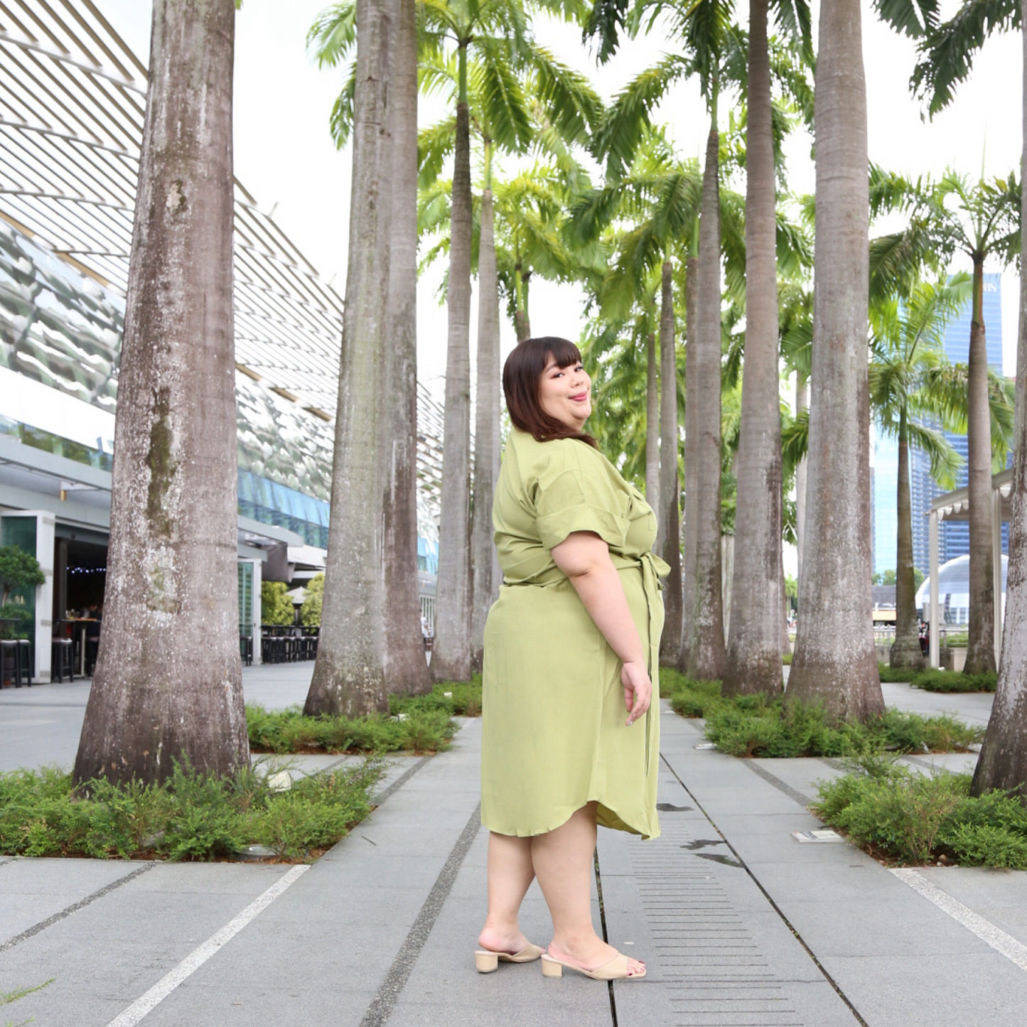 ELOISE JANESSA DRESS - GREEN-Juneoesque-Plus Size Clothing