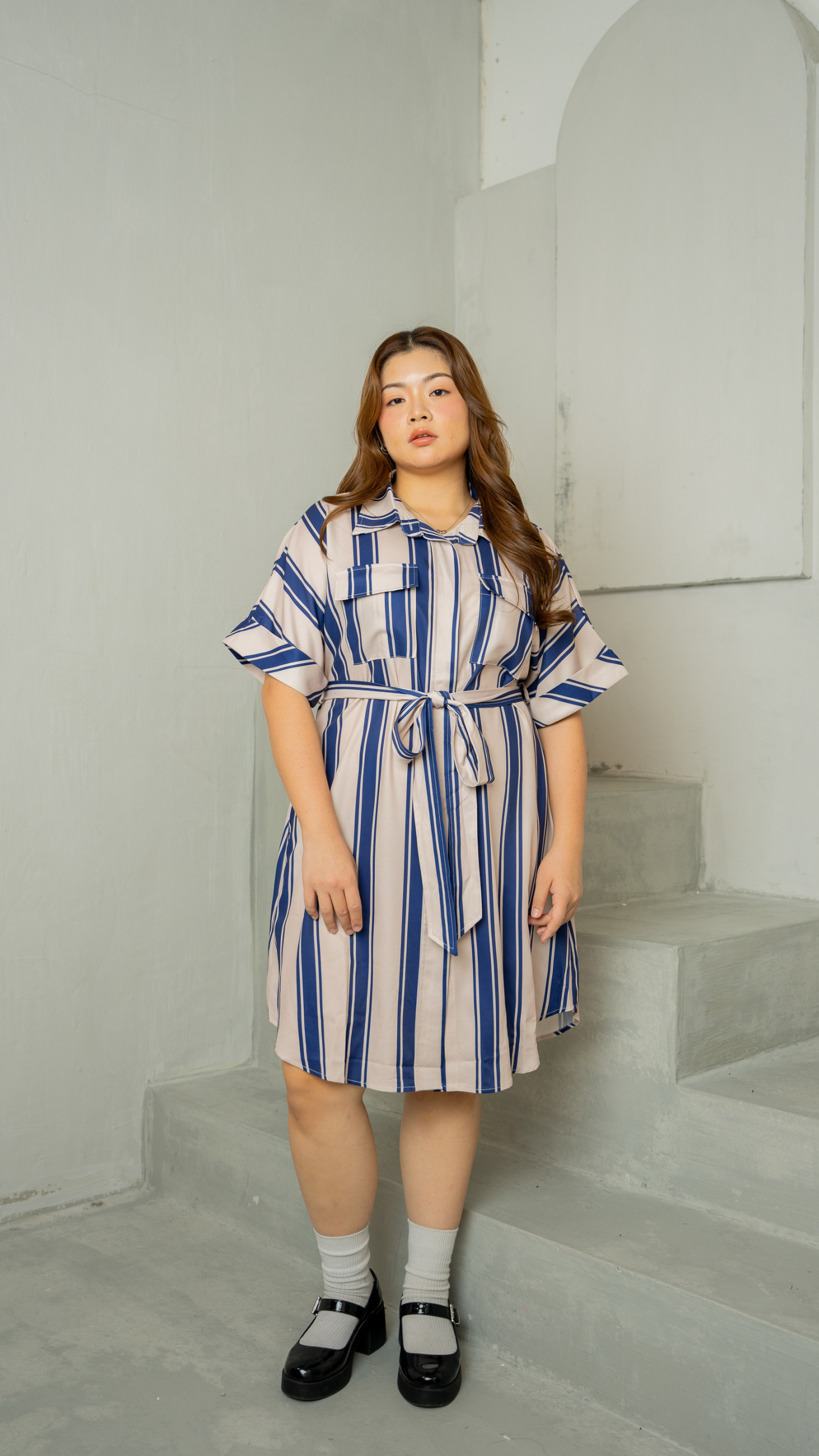 ELOISE JANESSA DRESS - STRIPED
